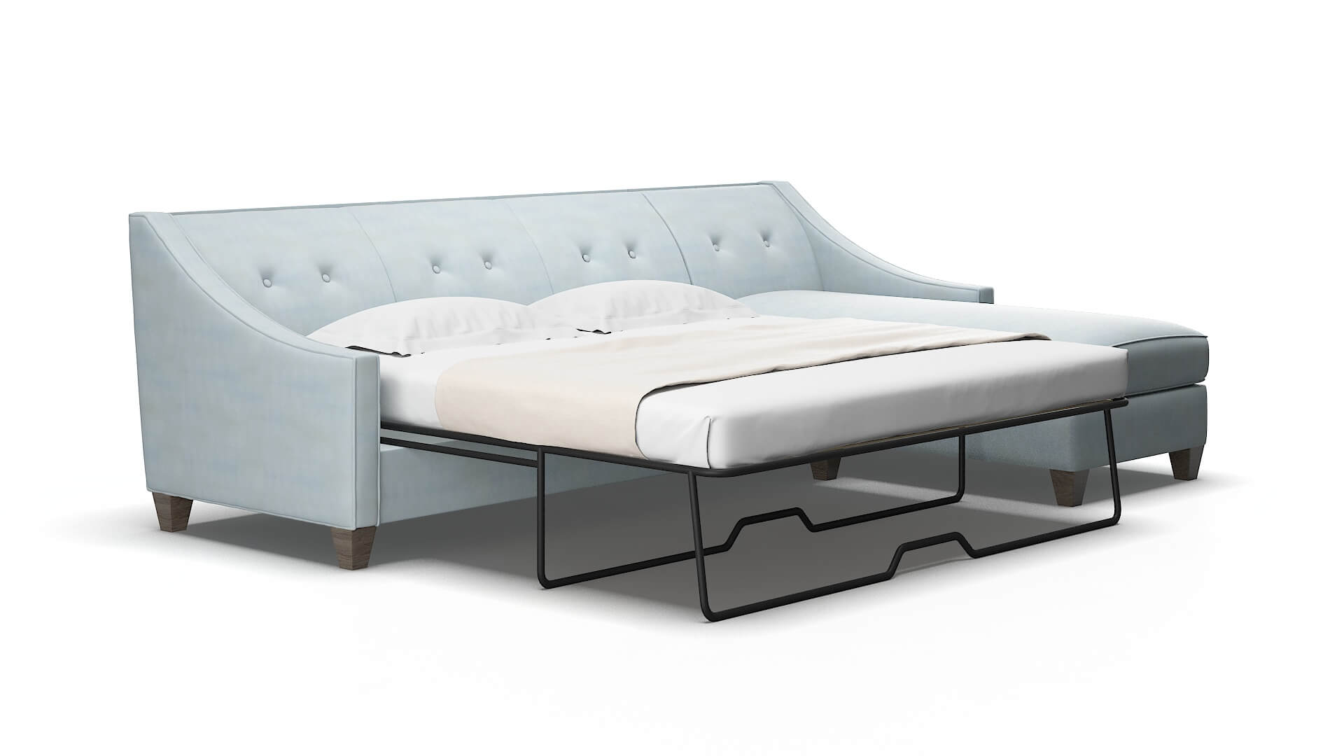 Berlin Hathaway aqua Panel sleeper Espresso Legs  2