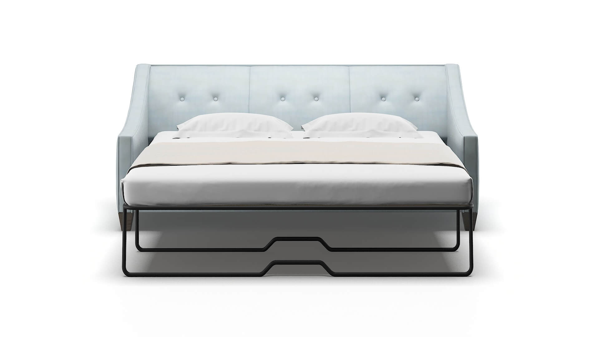 Berlin Hathaway Aqua Sofa Sleeper Espresso legs 1