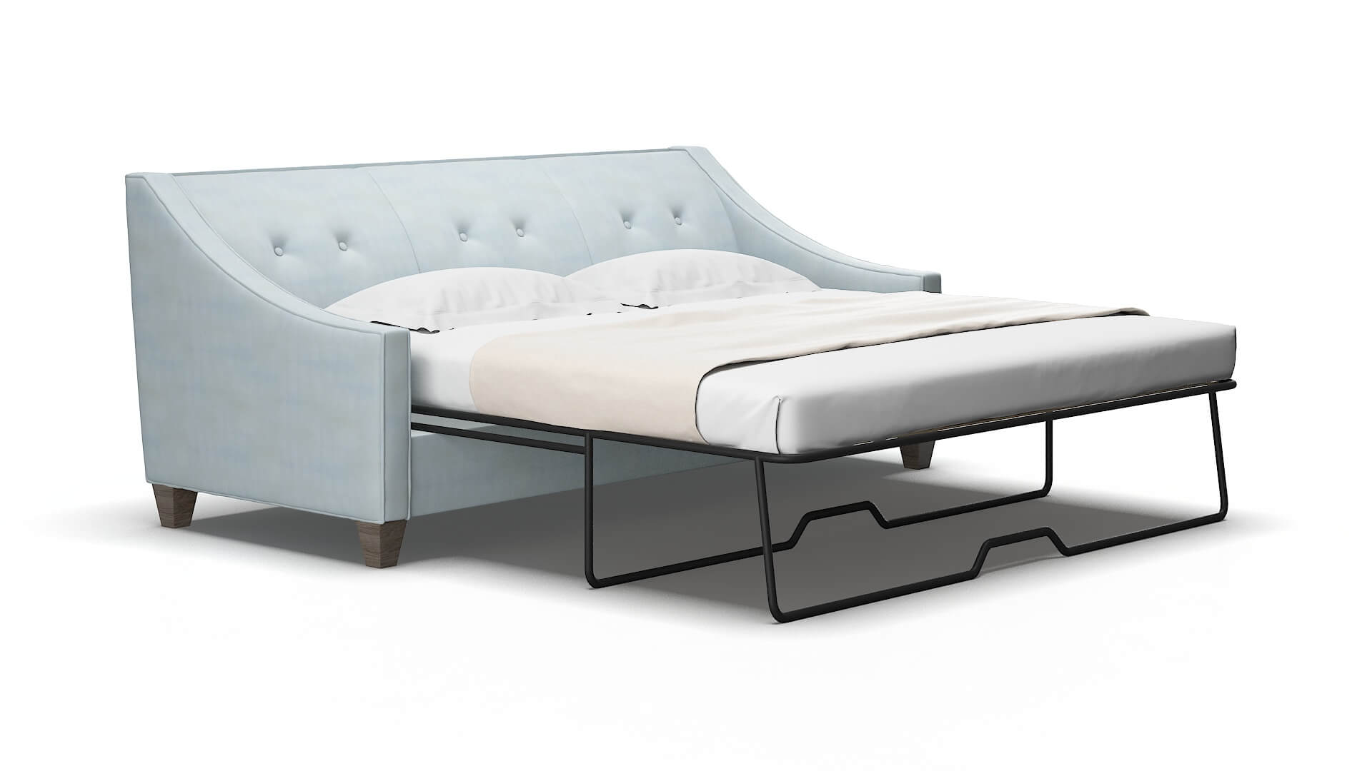 Berlin Hathaway Aqua Sofa Sleeper Espresso legs 2