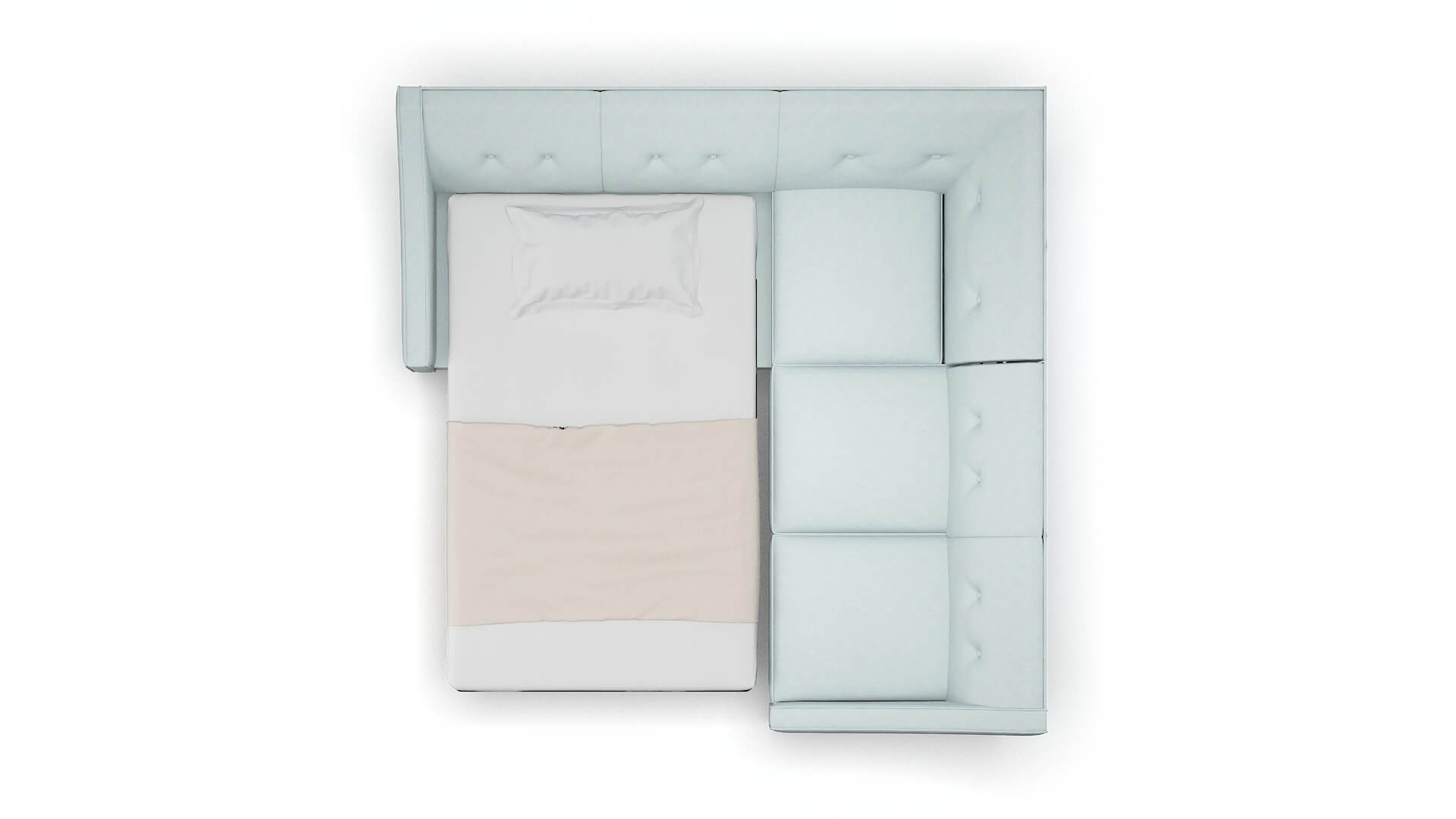 Berlin Hepburn Peridot Sectional Sleeper Espresso legs 3