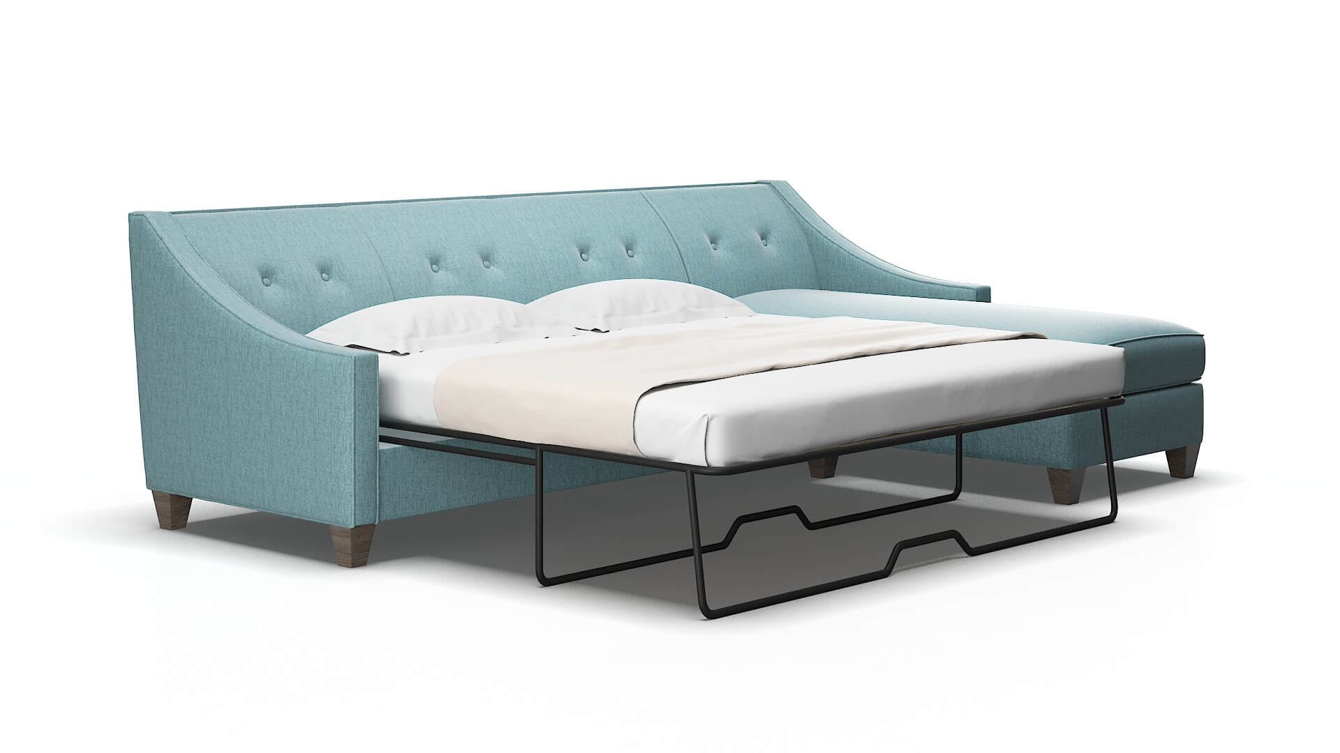 Berlin Insight peacock Panel sleeper Espresso Legs  2