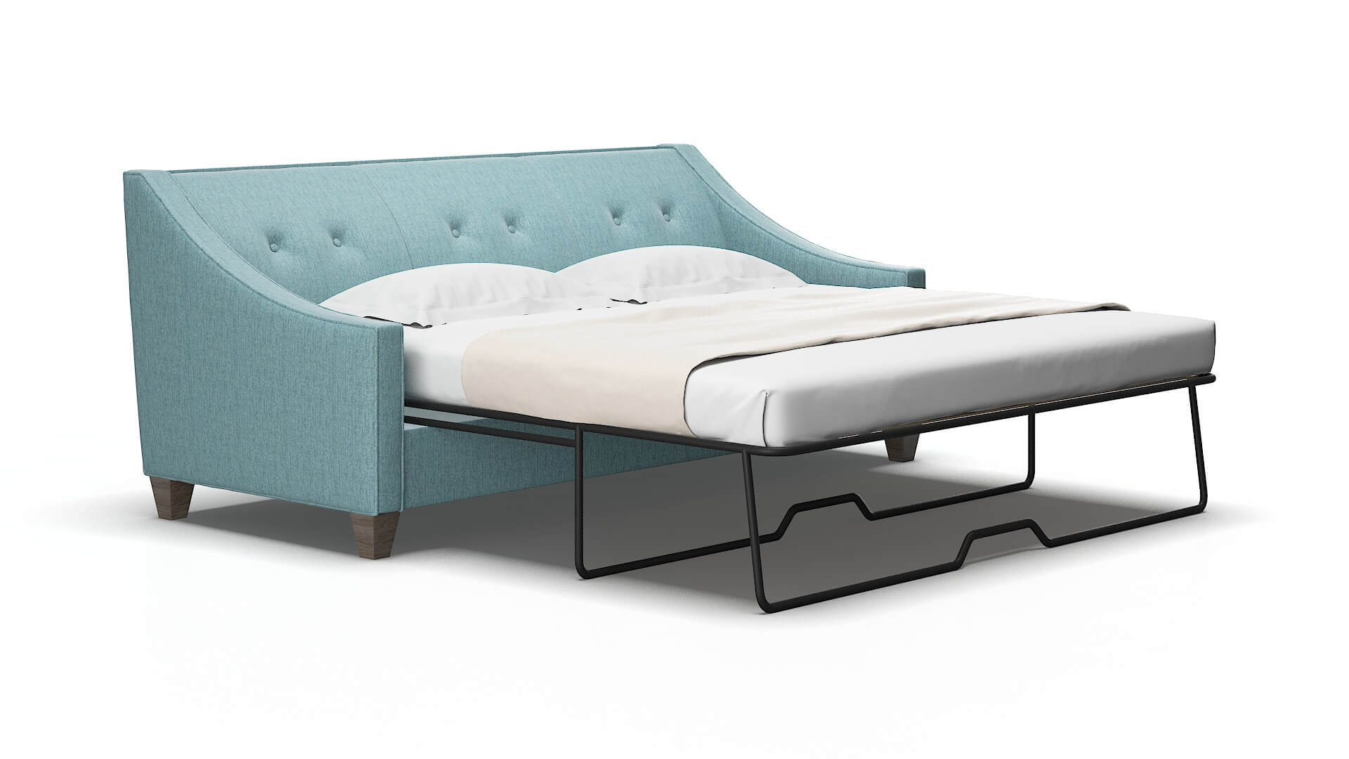 Berlin Insight peacock Sofa sleeper Espresso Legs  2