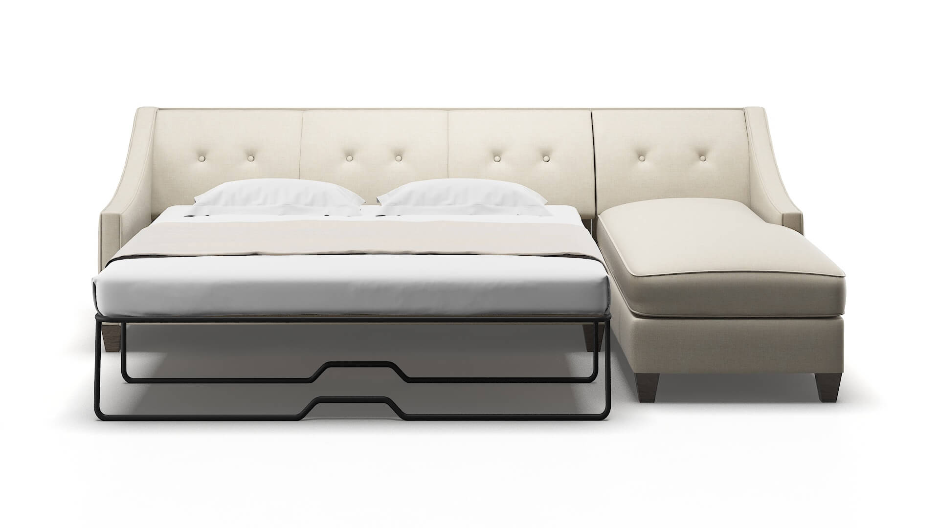 Berlin Keylargo Almond Panel Sleeper Espresso legs 1