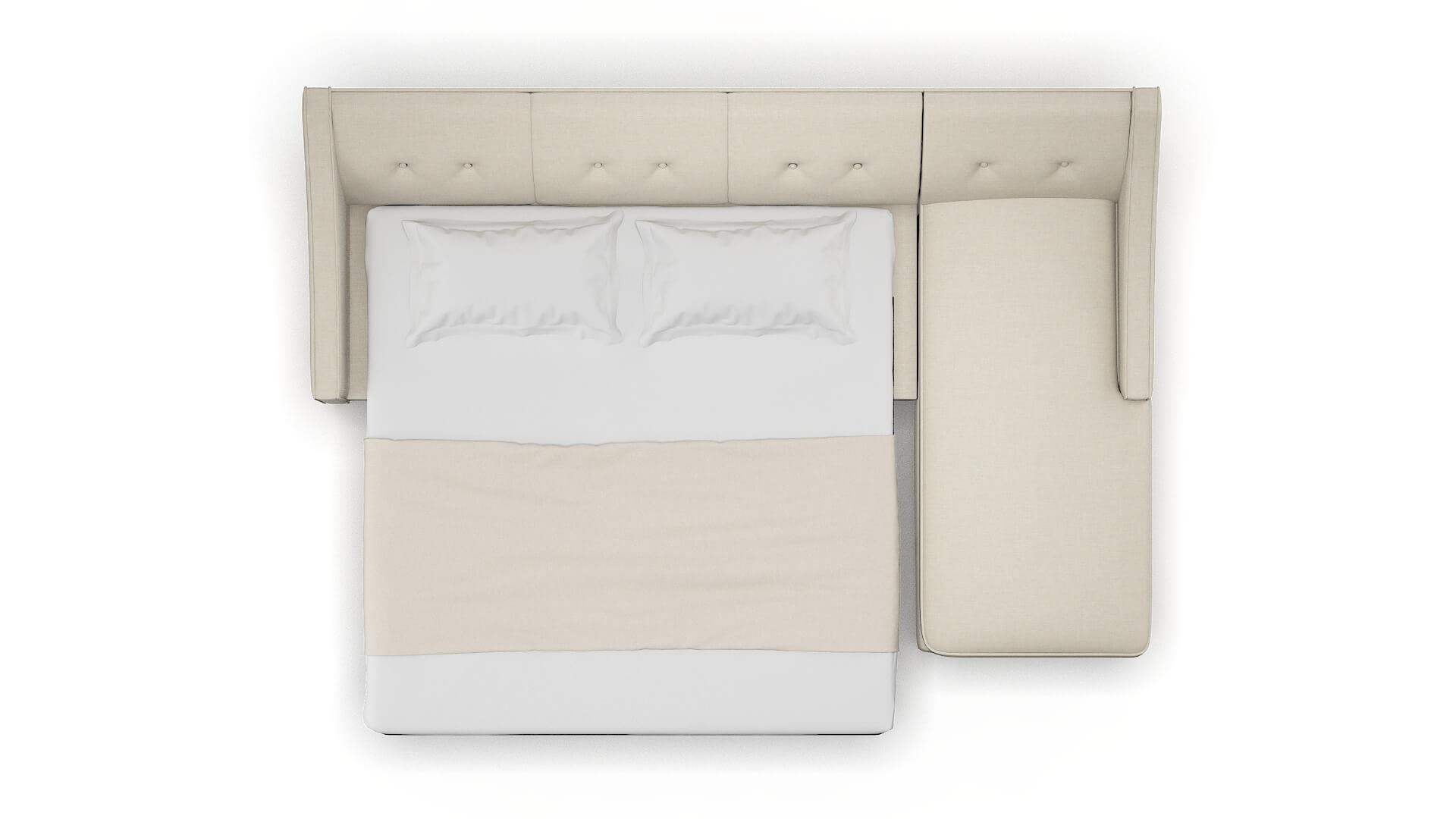 Berlin Keylargo Almond Panel Sleeper Espresso legs 3