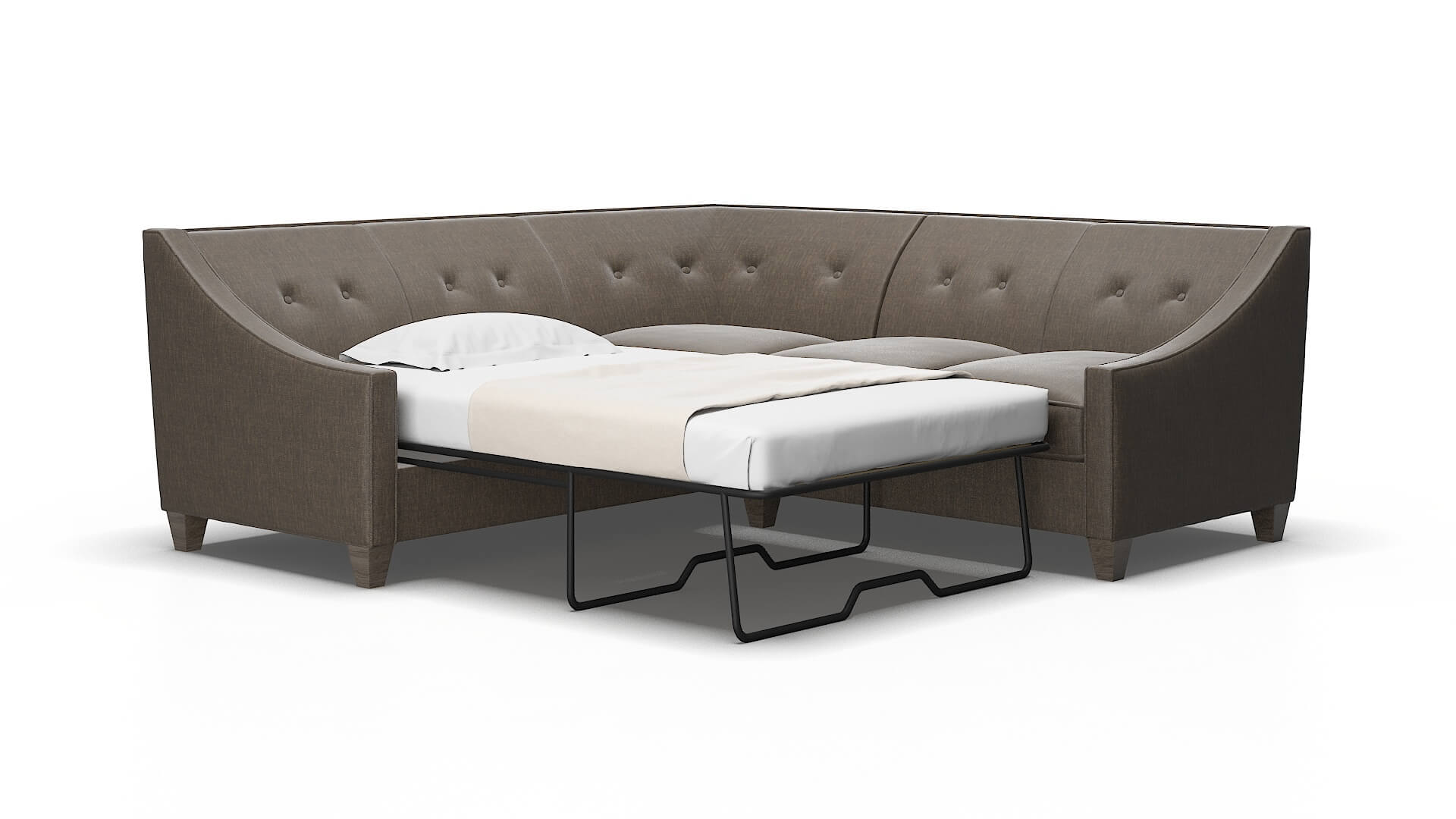 Berlin Keylargo bark Sectional sleeper Espresso Legs  2