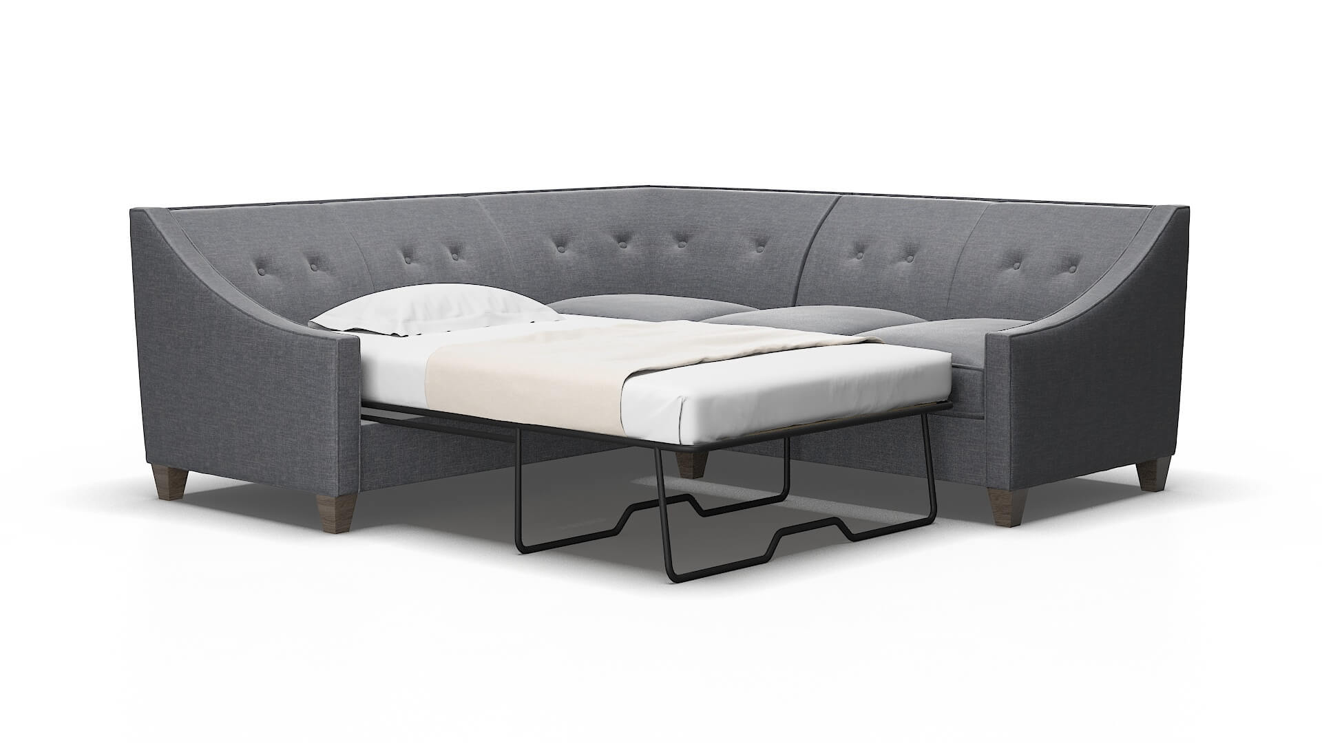 Berlin Keylargo graphite Sectional sleeper Espresso Legs  2