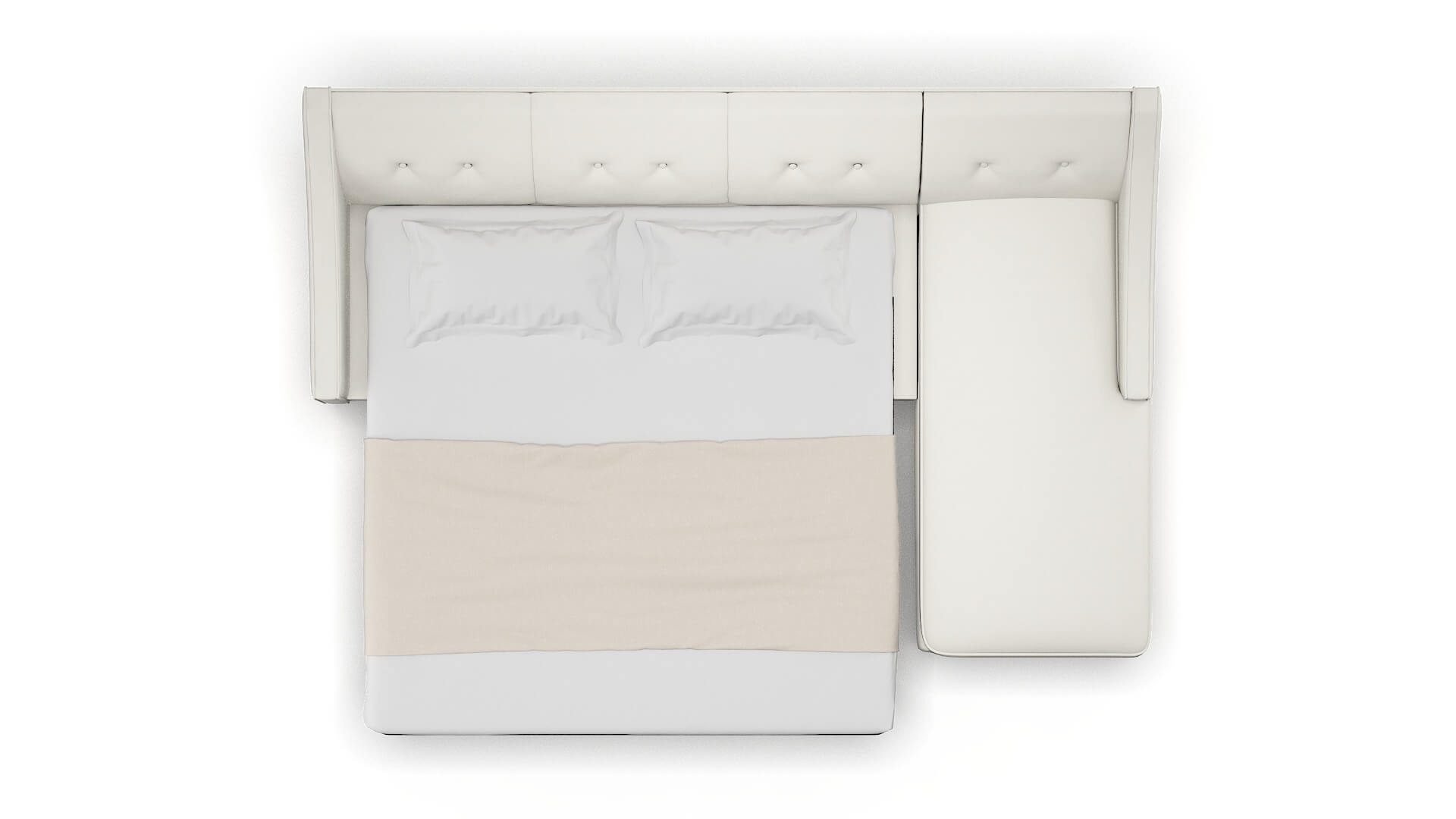 Berlin Keylargo Oatmeal Panel Sleeper Espresso legs 3