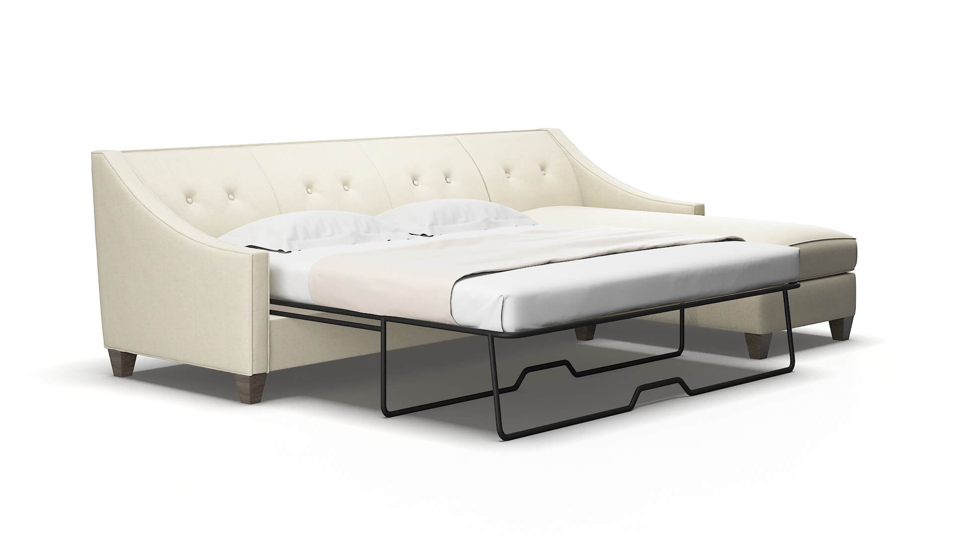 Berlin Lana sand Panel sleeper Espresso Legs  2