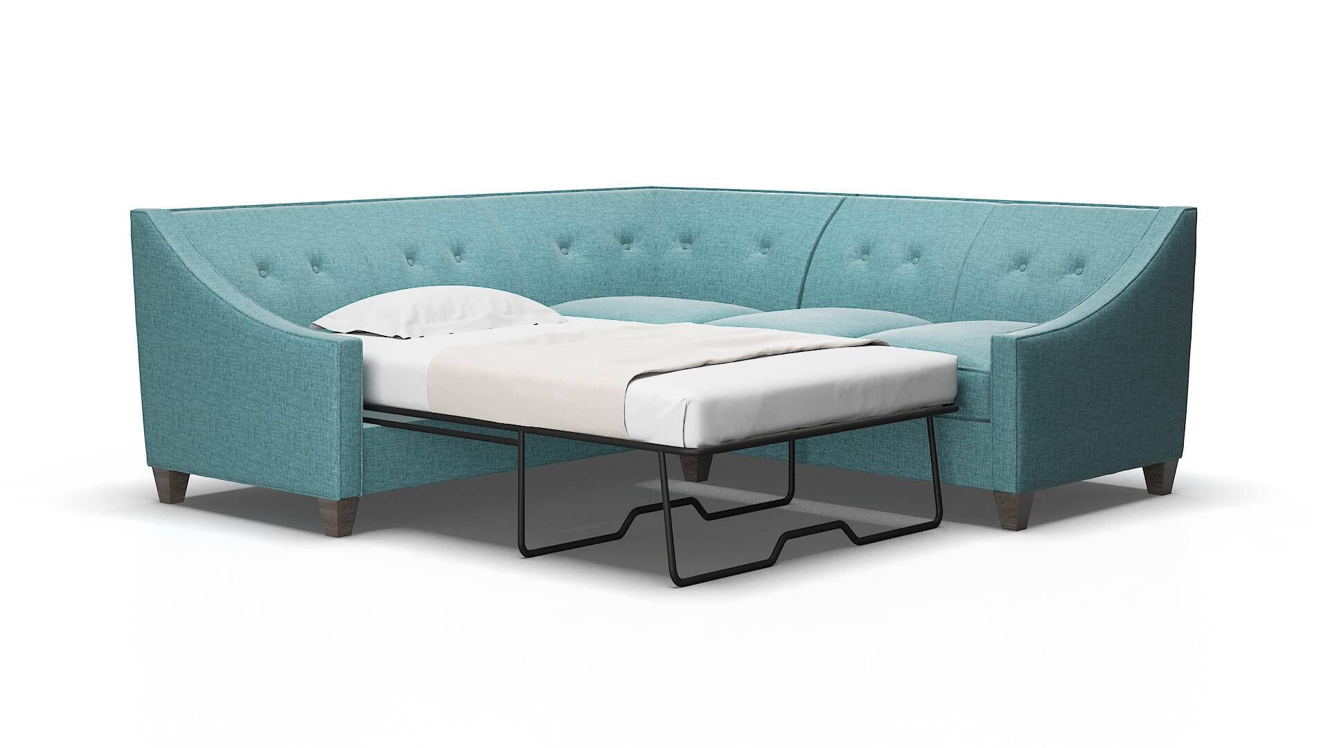 Berlin Leslie peacock Sectional sleeper Espresso Legs  2