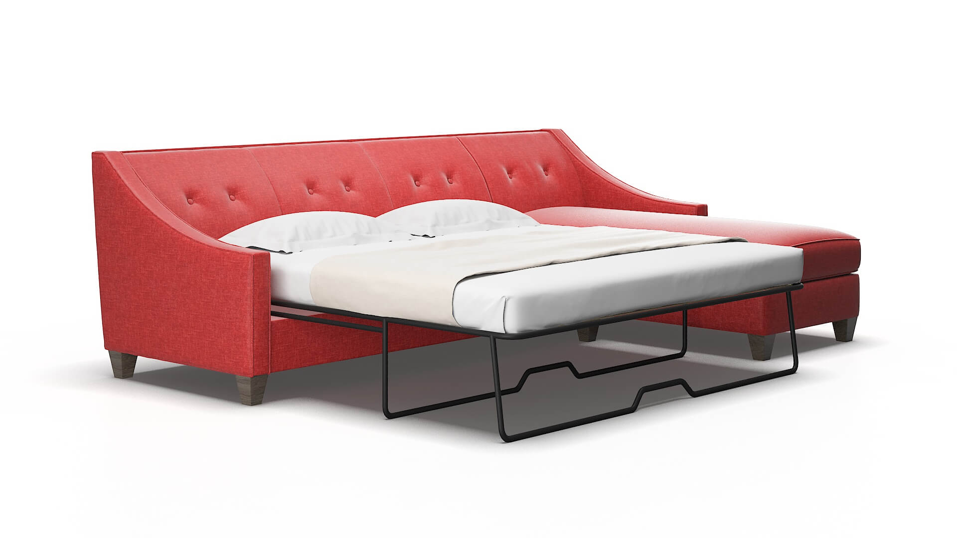 Berlin Leslie poppy Panel sleeper Espresso Legs  2