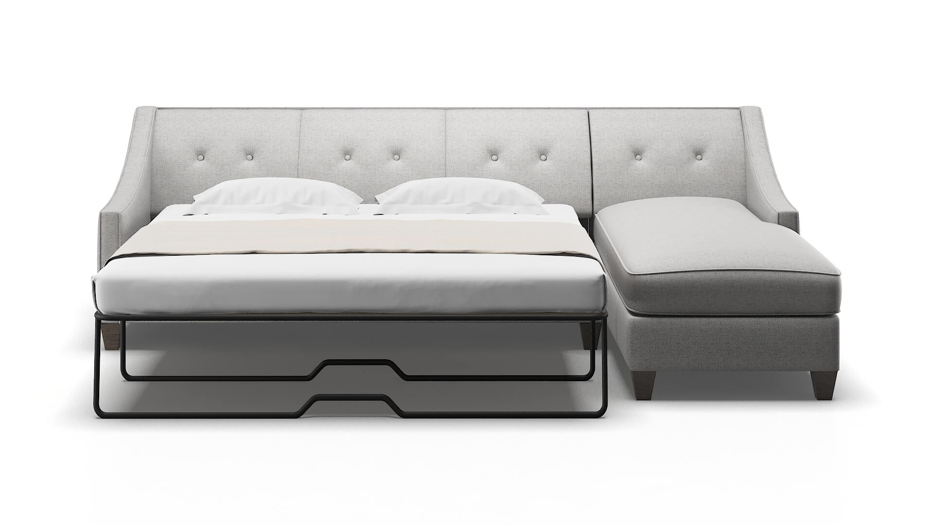 Berlin Malibu Dove Panel Sleeper Espresso legs 1