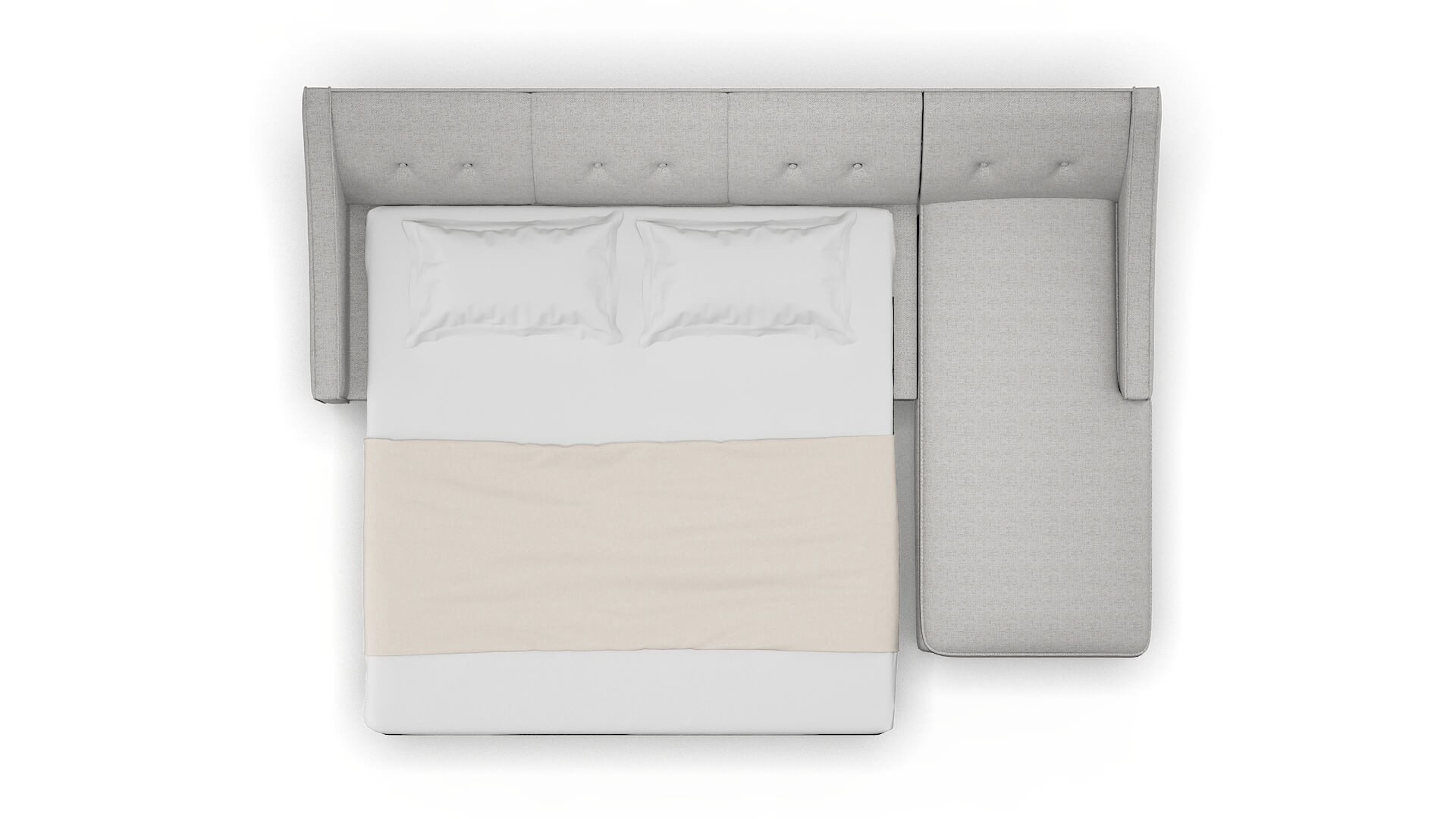 Berlin Malibu Dove Panel Sleeper Espresso legs 3