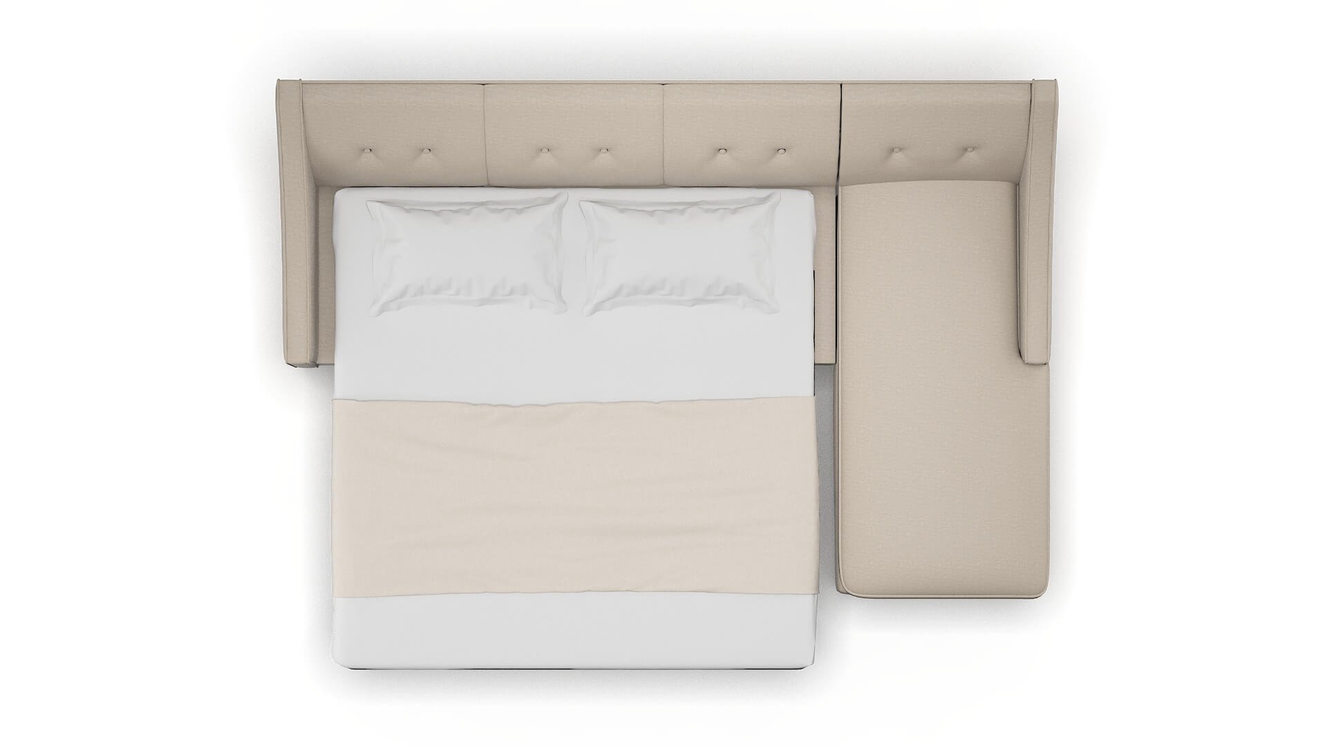 Berlin Naples Almond Panel Sleeper Espresso legs 3