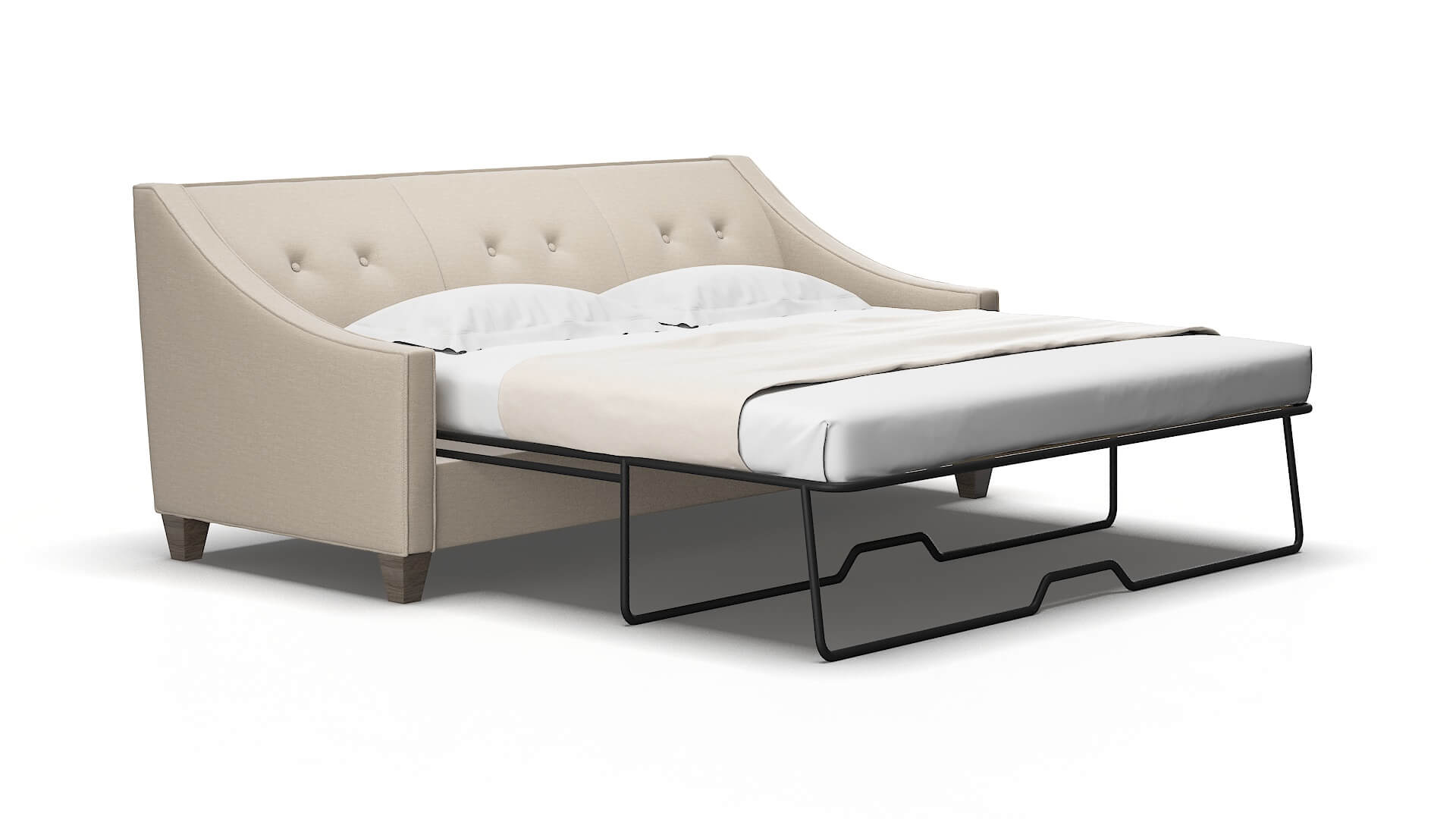 Berlin Naples almond Sofa sleeper Espresso Legs  2