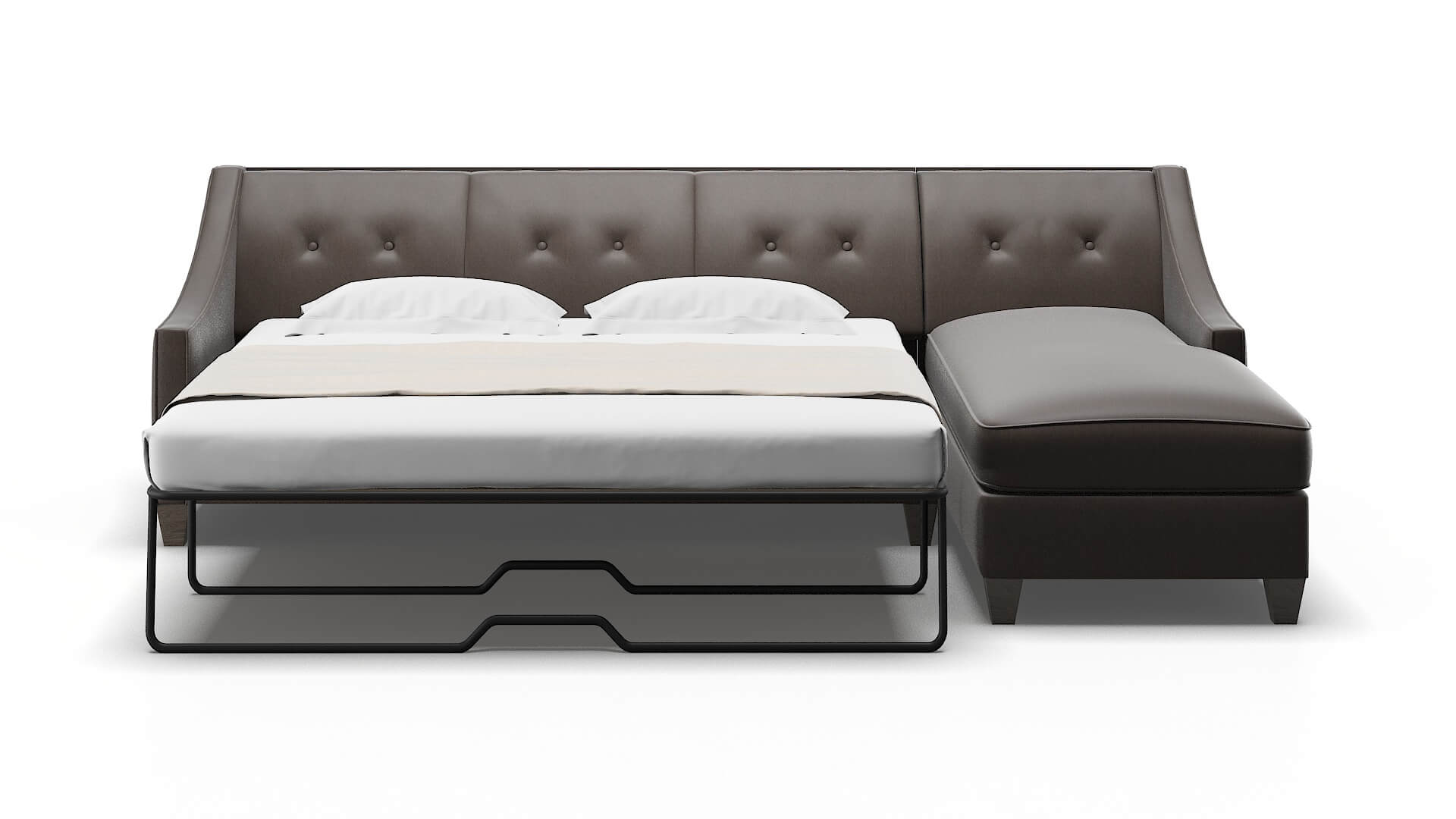 Berlin Naples Graphite Panel Sleeper Espresso legs 1