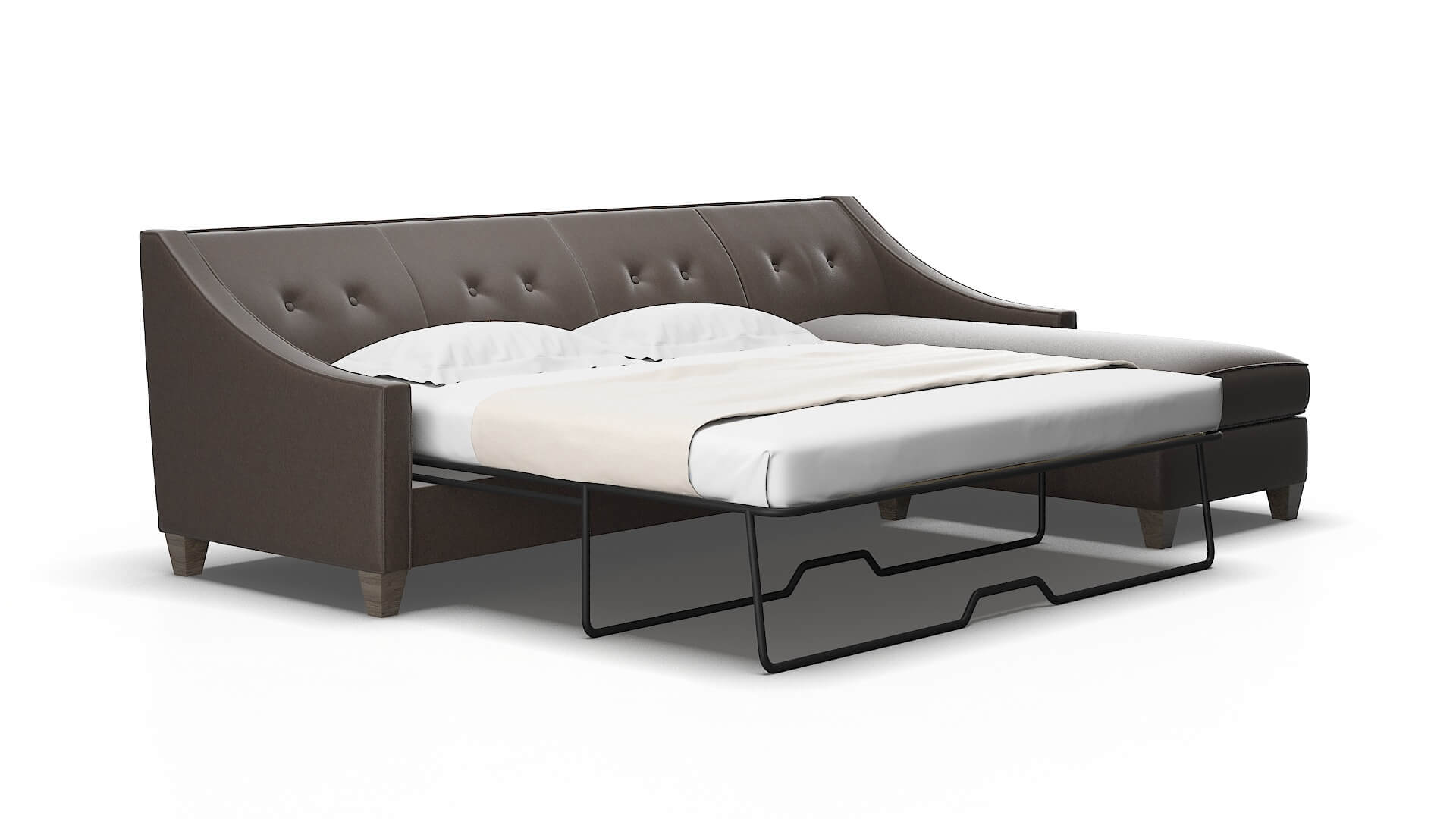 Berlin Naples graphite Panel sleeper Espresso Legs  2