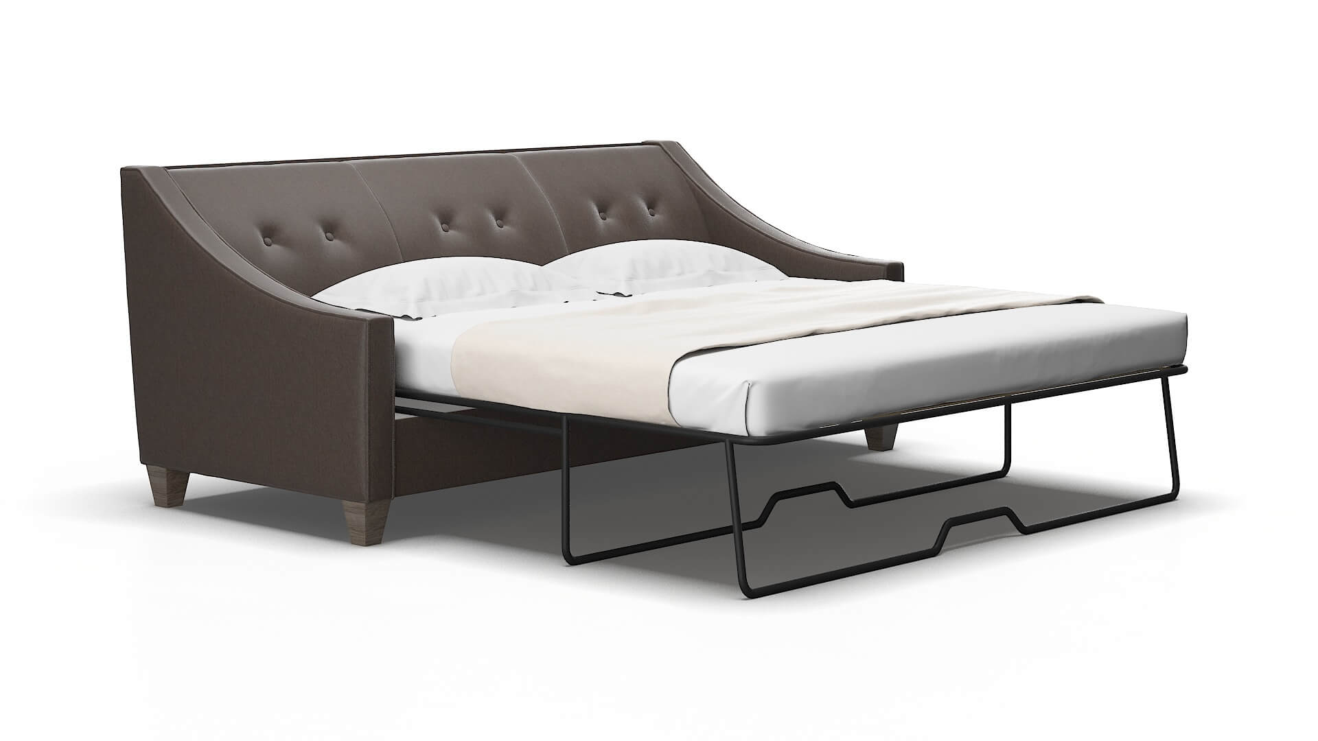 Berlin Naples graphite Sofa sleeper Espresso Legs  2