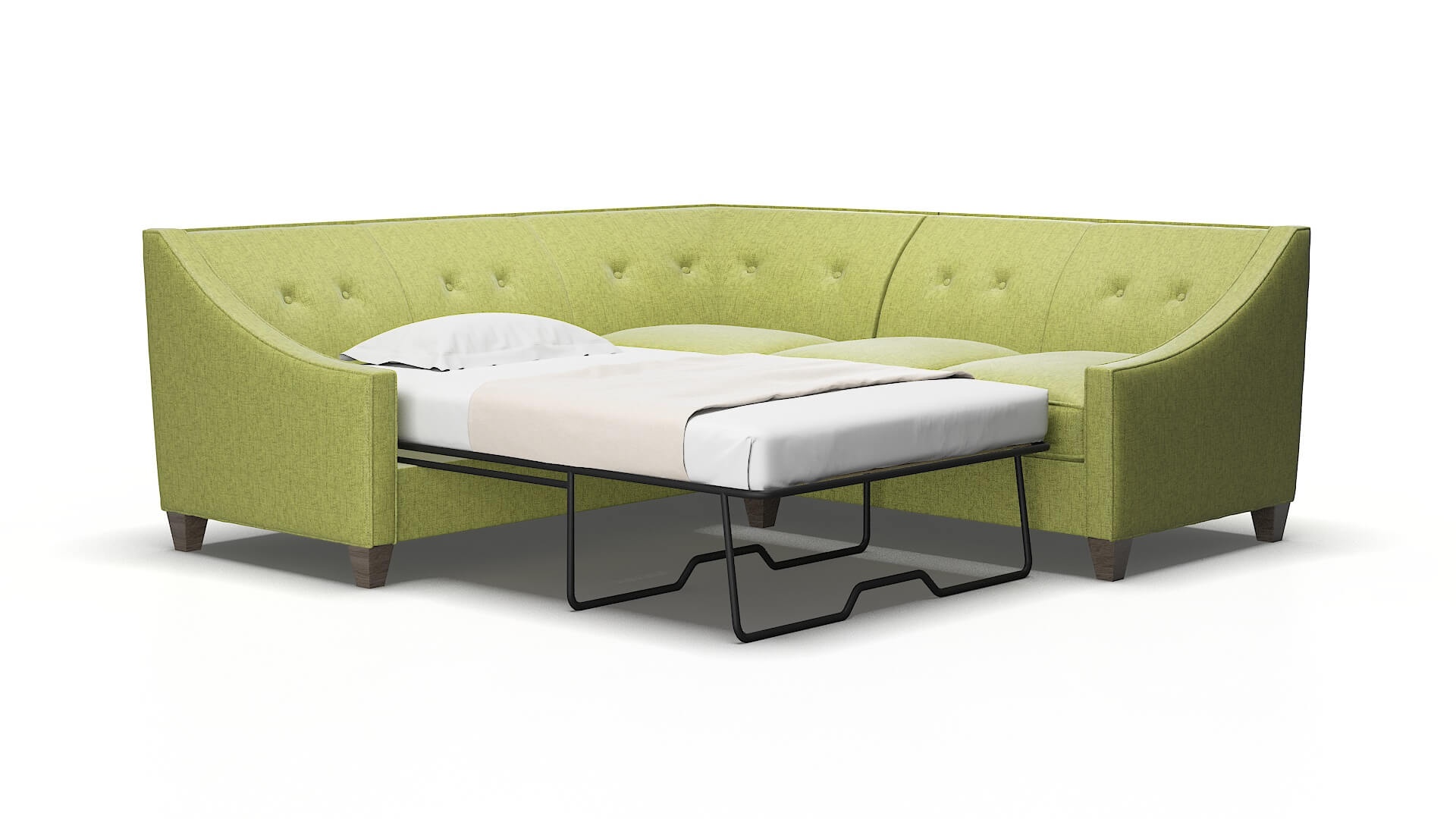 Berlin Notion Appletini Sectional Sleeper Espresso Legs 2