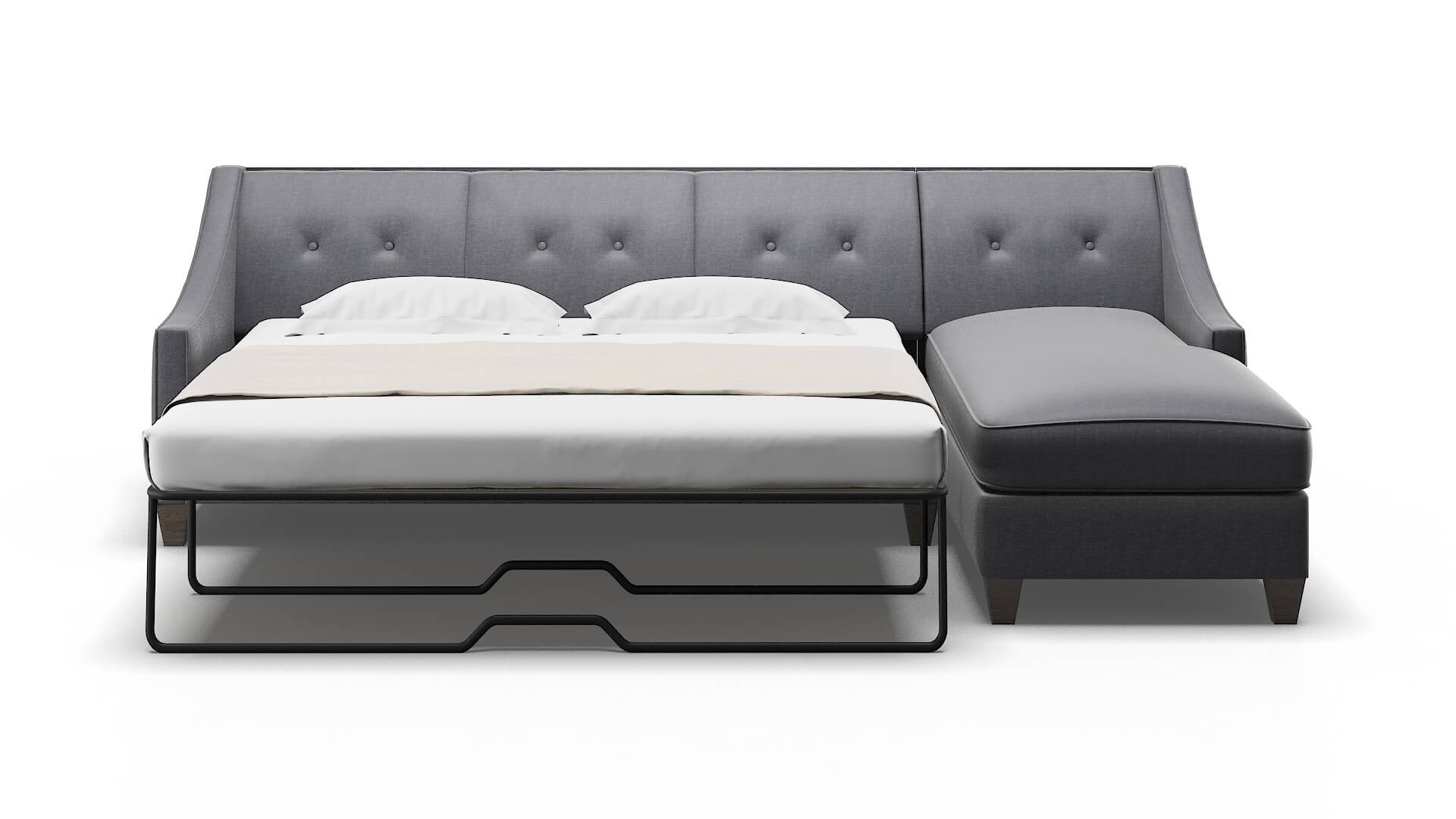 Berlin Notion Graphite Panel Sleeper Espresso legs 1