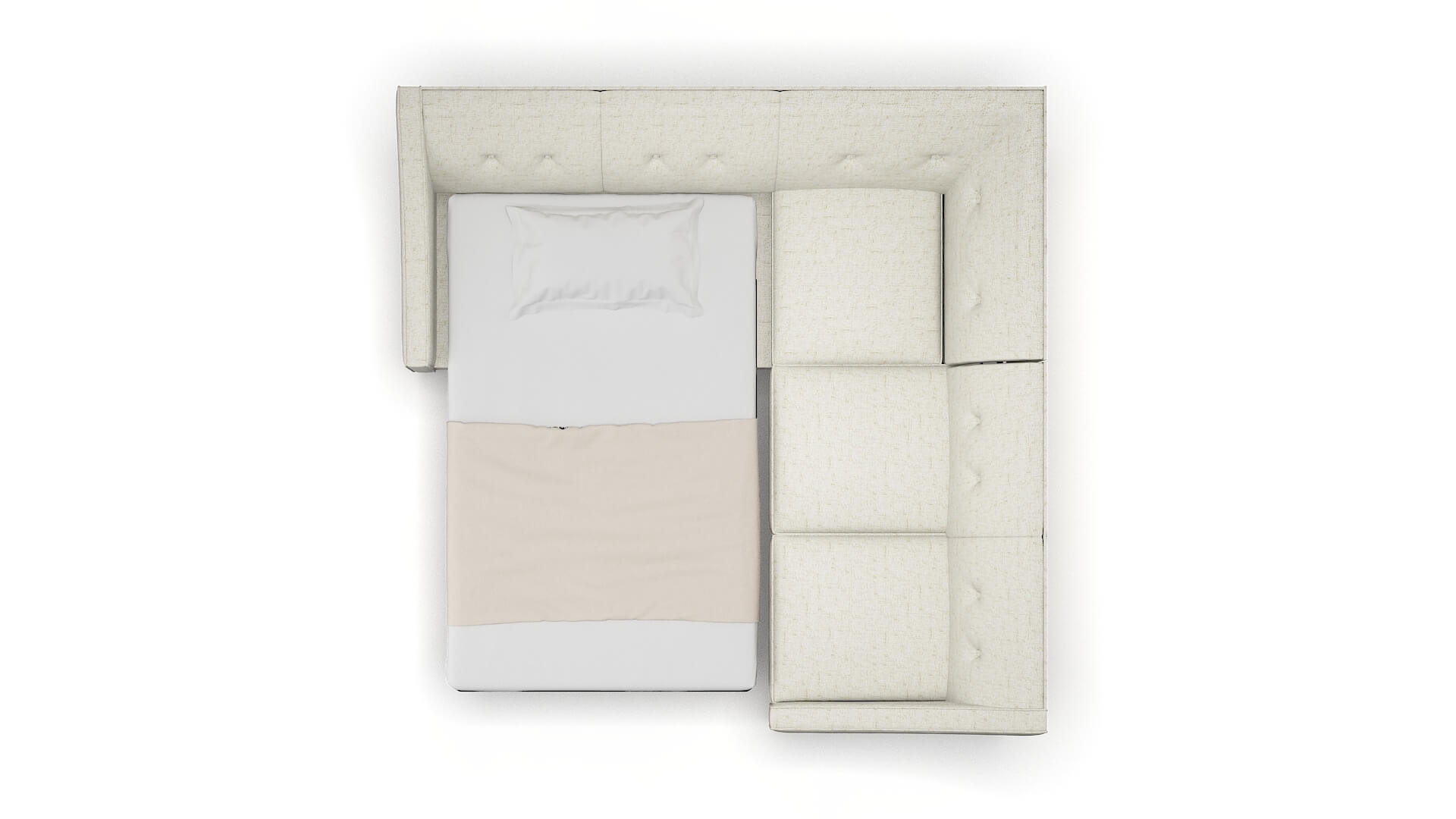 Berlin Oceanside Birch Sectional Sleeper Espresso legs 3