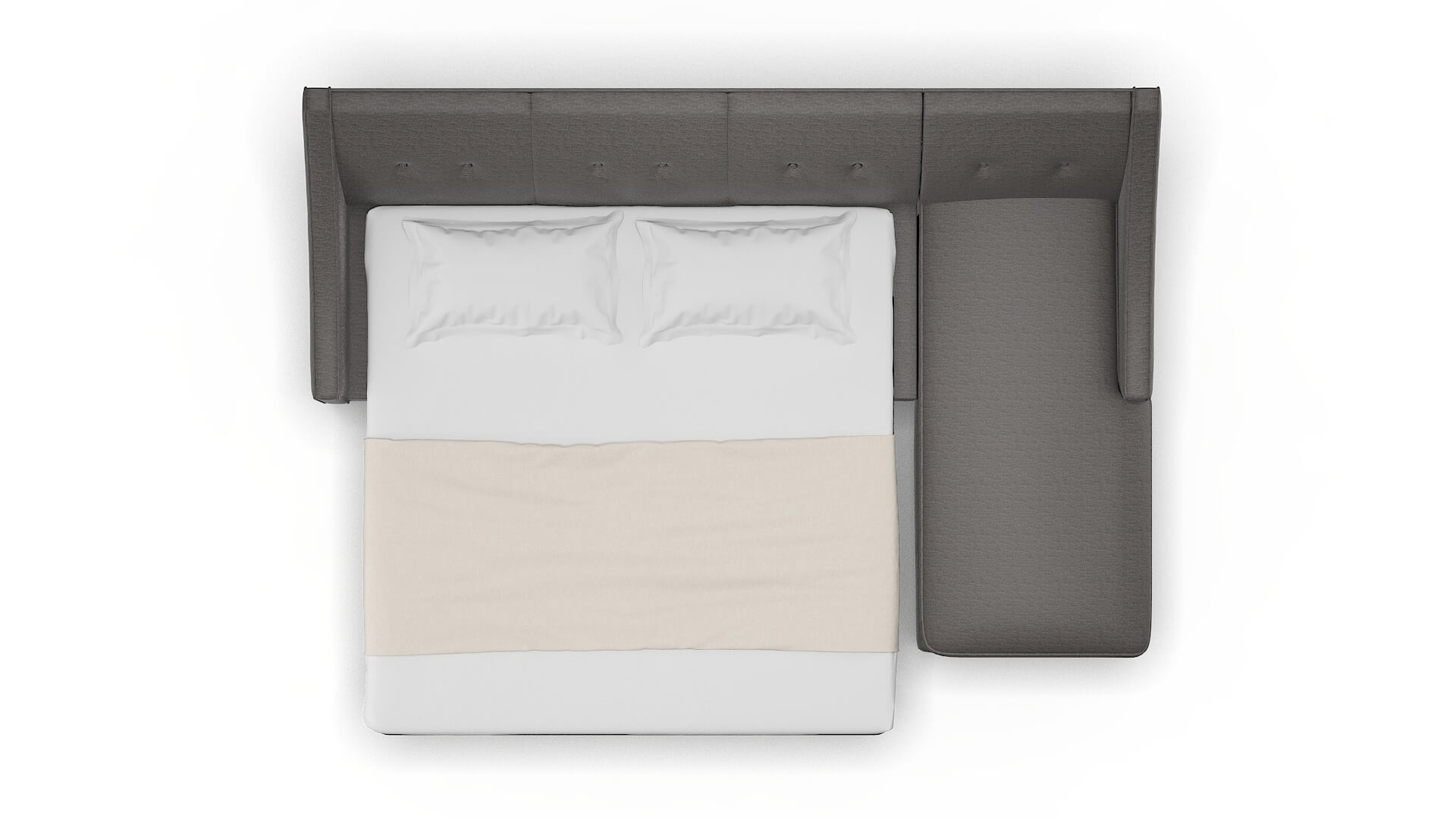 Berlin Oscar Charcoal Panel Sleeper Espresso legs 3