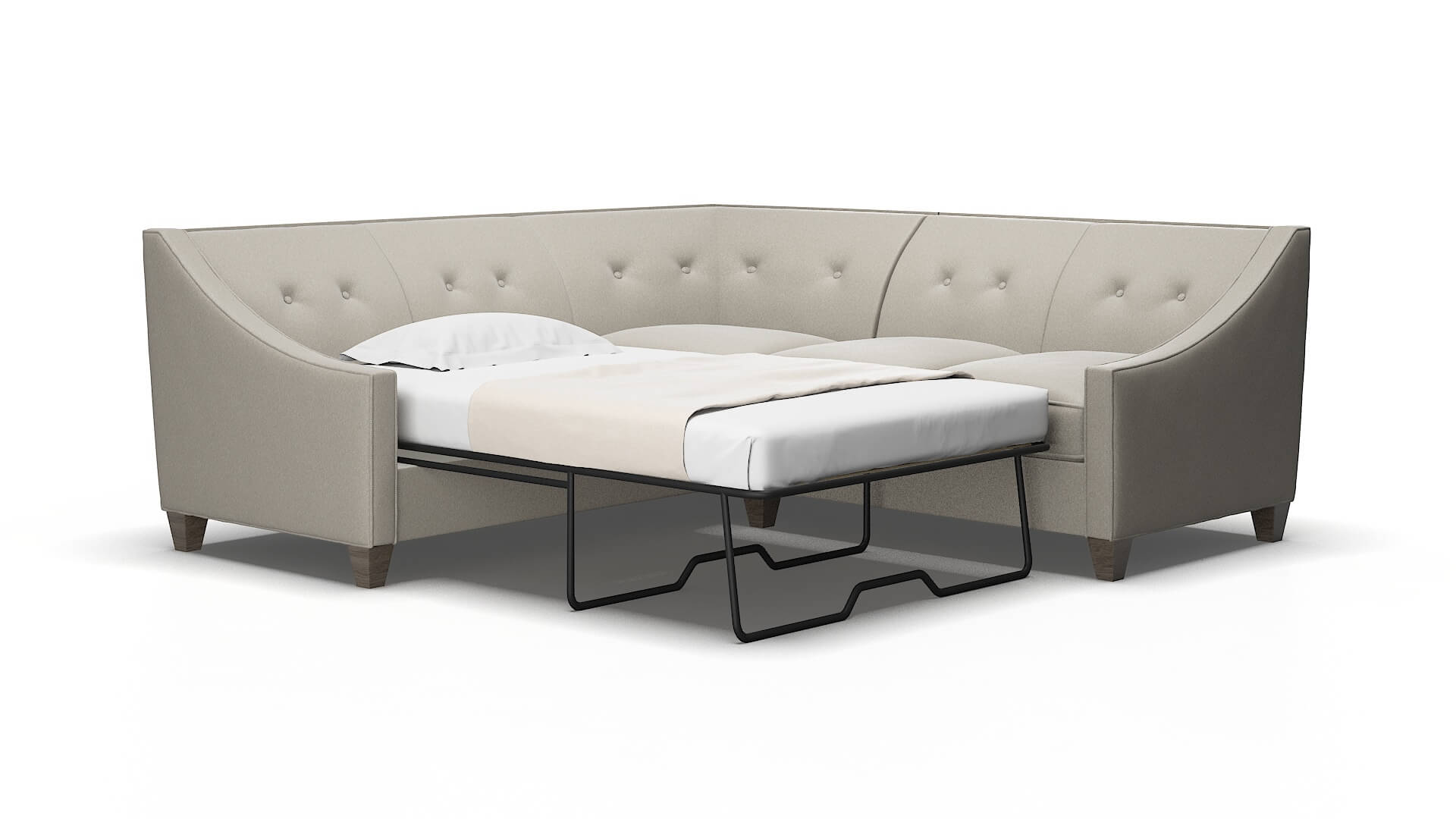 Berlin Oscar silver Sectional sleeper Espresso Legs  2