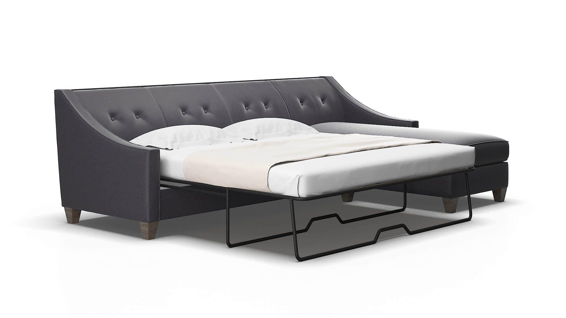 Berlin Parker charcoal Panel sleeper Espresso Legs  2