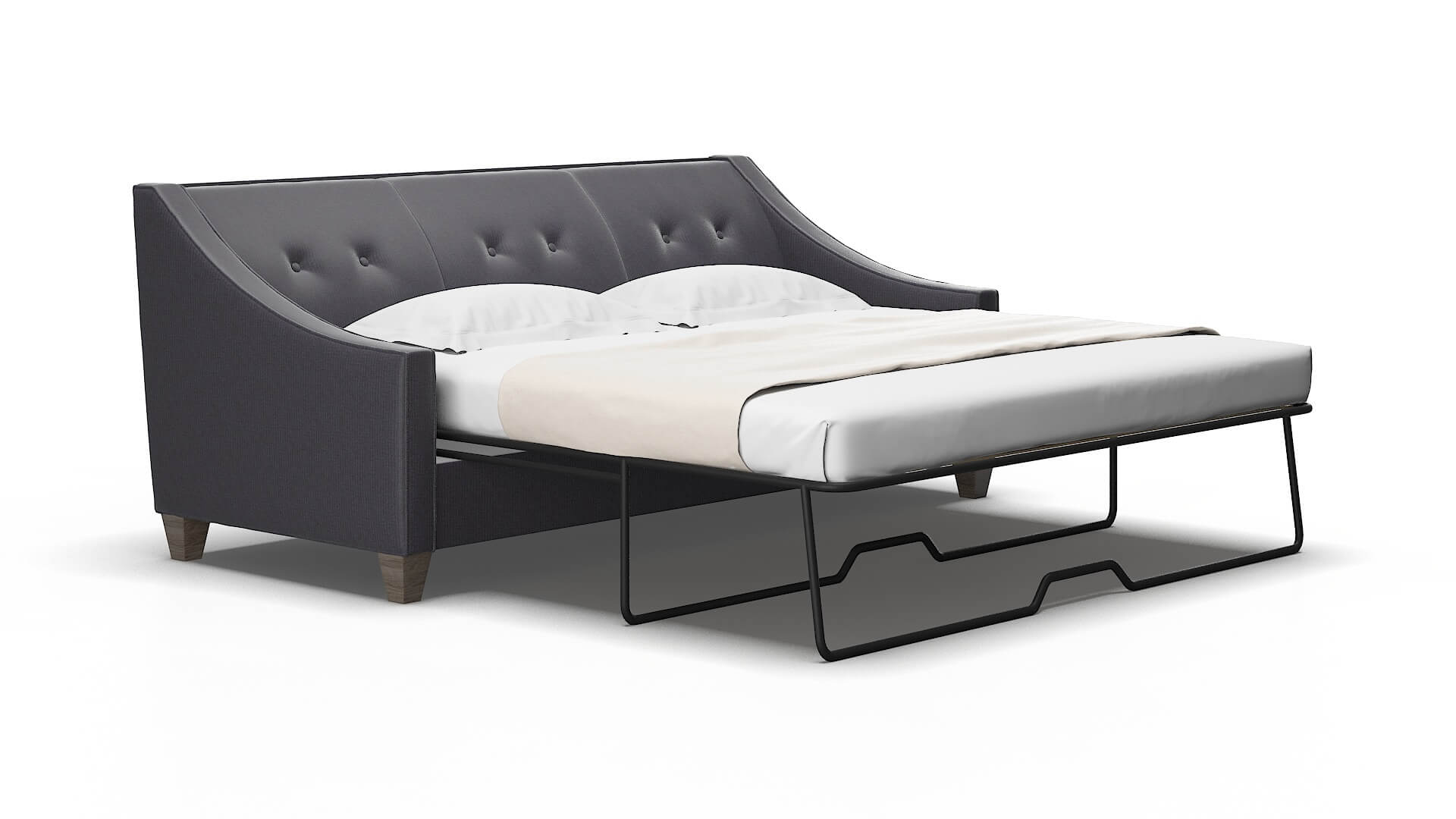 Berlin Parker charcoal Sofa sleeper Espresso Legs  2
