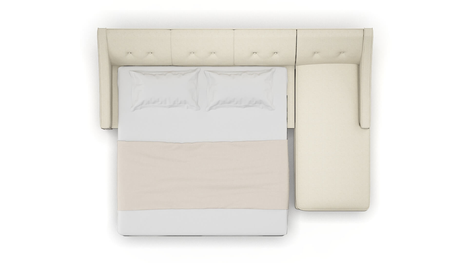 Berlin Phoenix Ivory Panel Sleeper Espresso legs 3