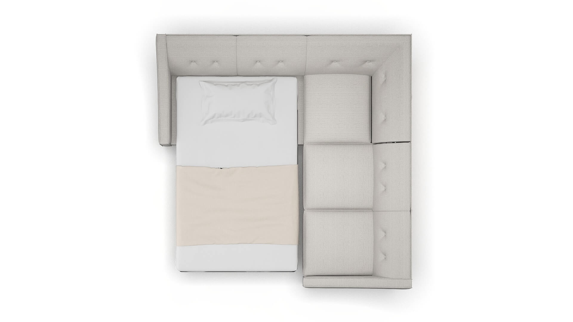 Berlin Phoenix Silver Sectional Sleeper Espresso legs 3