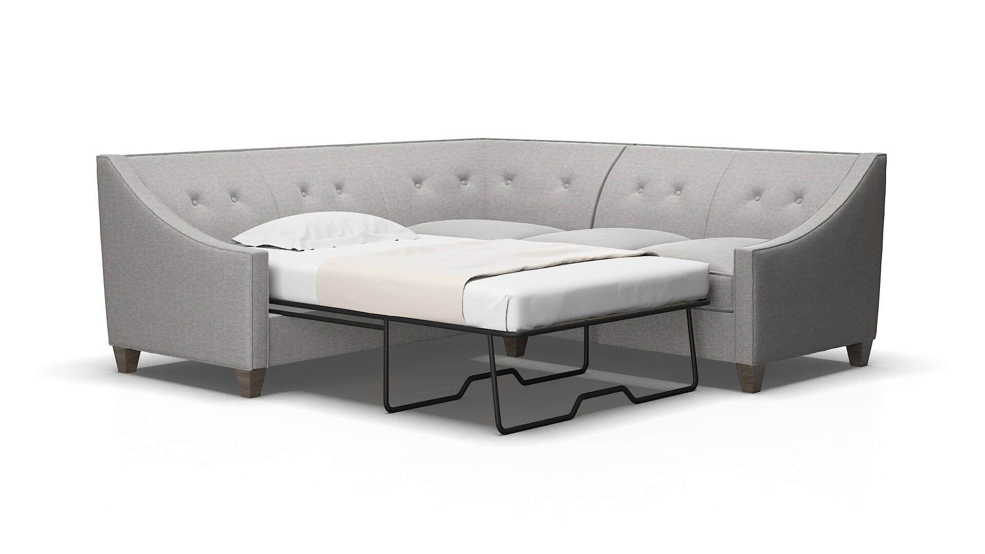 Berlin Phoenix smoke Sectional sleeper Espresso Legs  2
