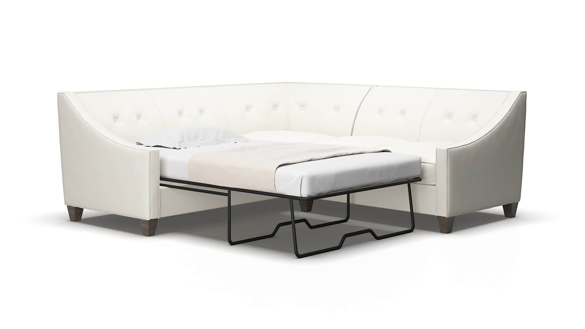 Berlin R_prize cream Sectional sleeper Espresso Legs  2