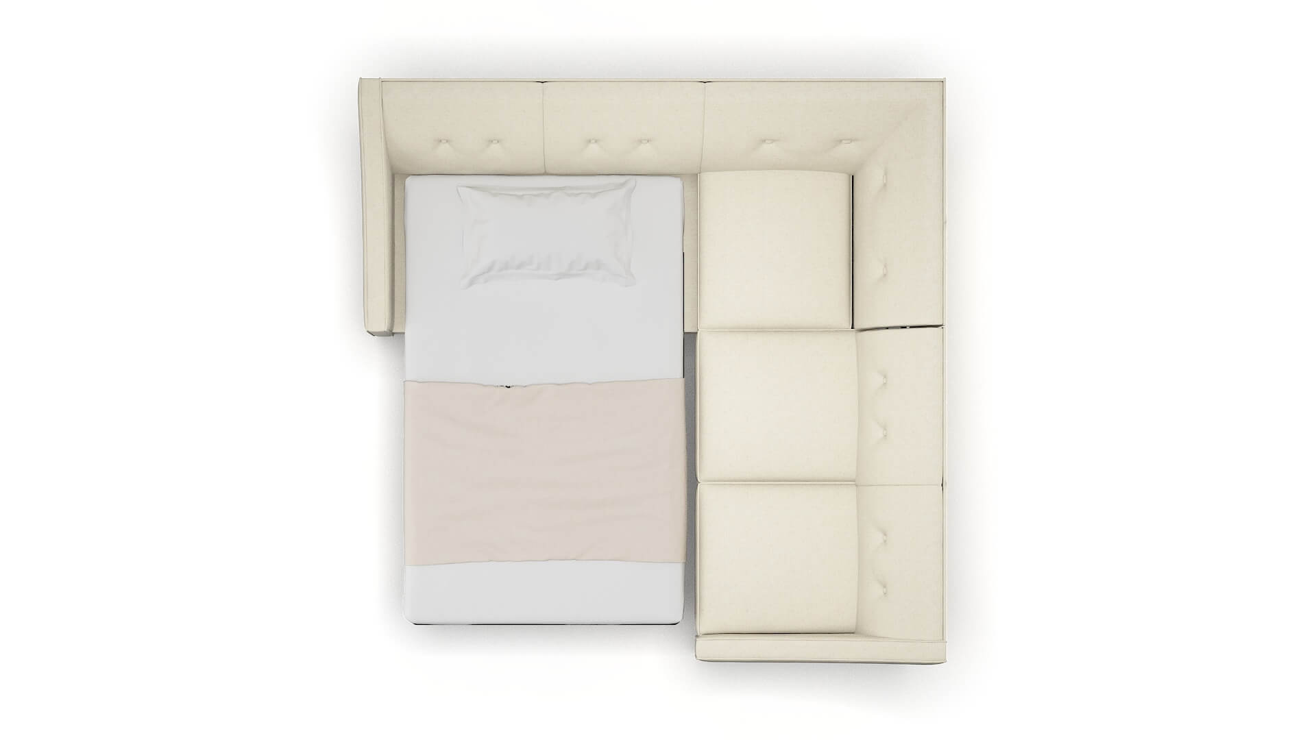 Berlin Redondo Oyster Sectional Sleeper Espresso legs 3