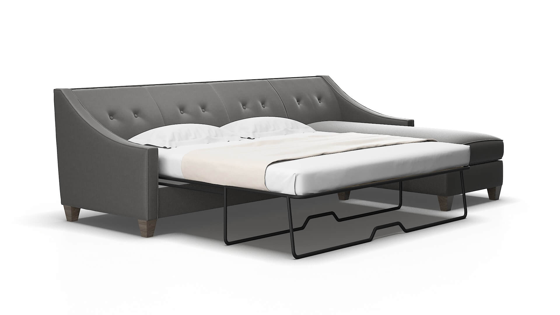 Berlin Rocket charcoal Panel sleeper Espresso Legs  2