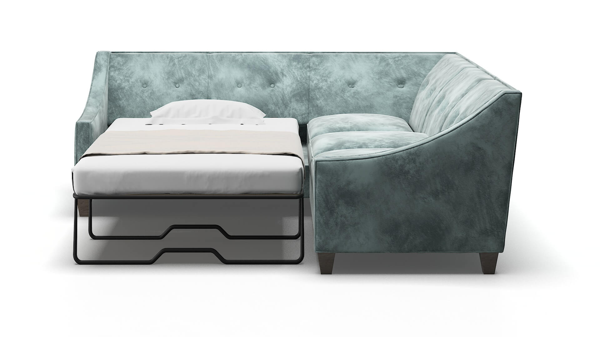 Berlin Royale Cloud Sectional Sleeper Espresso legs 1