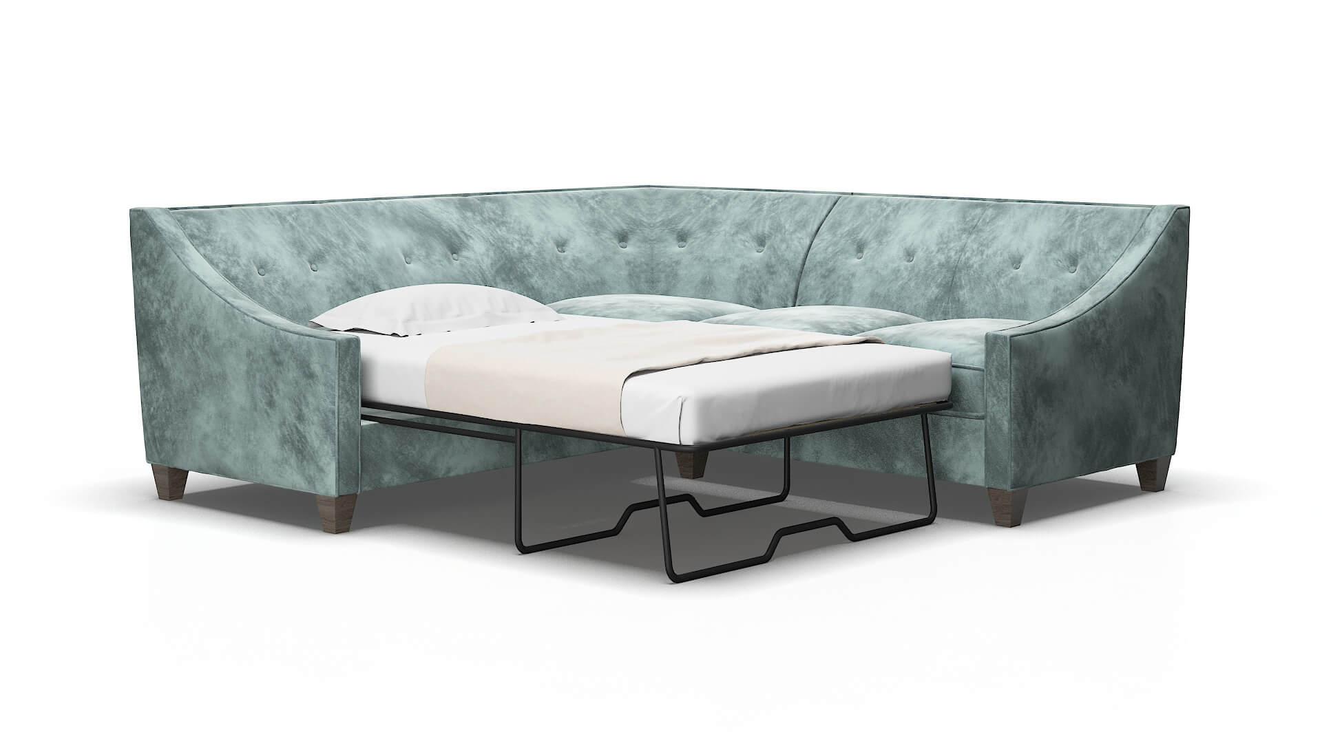 Berlin Royale cloud Sectional sleeper Espresso Legs  2