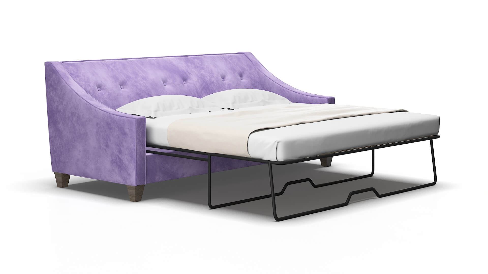 Berlin Royale lavender Sofa sleeper Espresso Legs  2