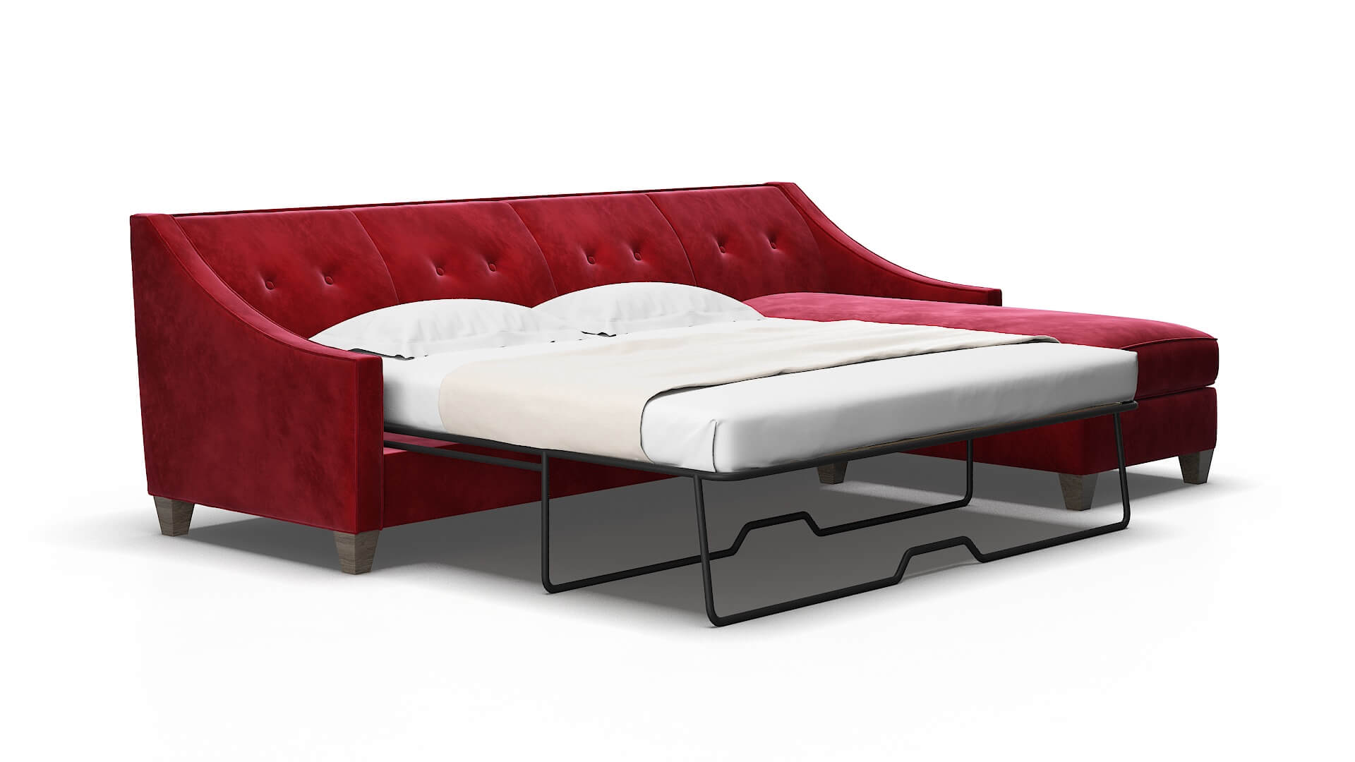 Berlin Royale Ruby Panel Sleeper Espresso legs 2