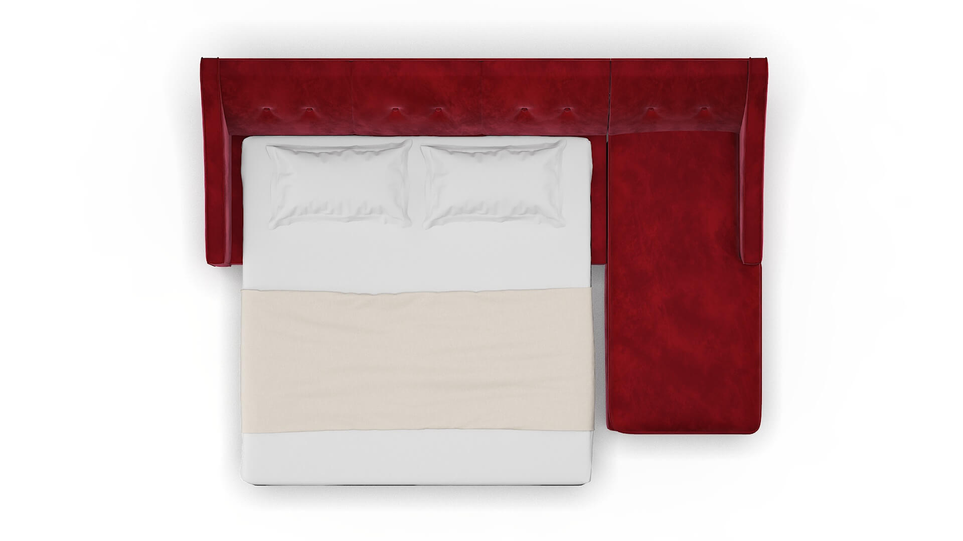 Berlin Royale Ruby Panel Sleeper Espresso legs 3