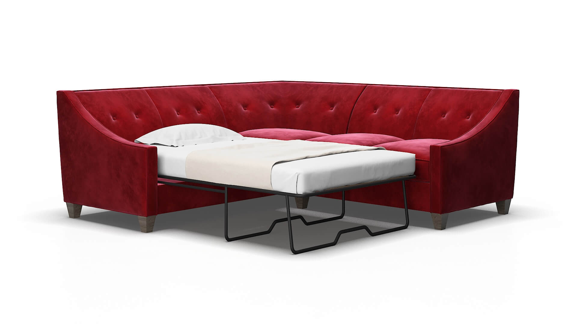 Berlin Royale ruby Sectional sleeper Espresso Legs  2