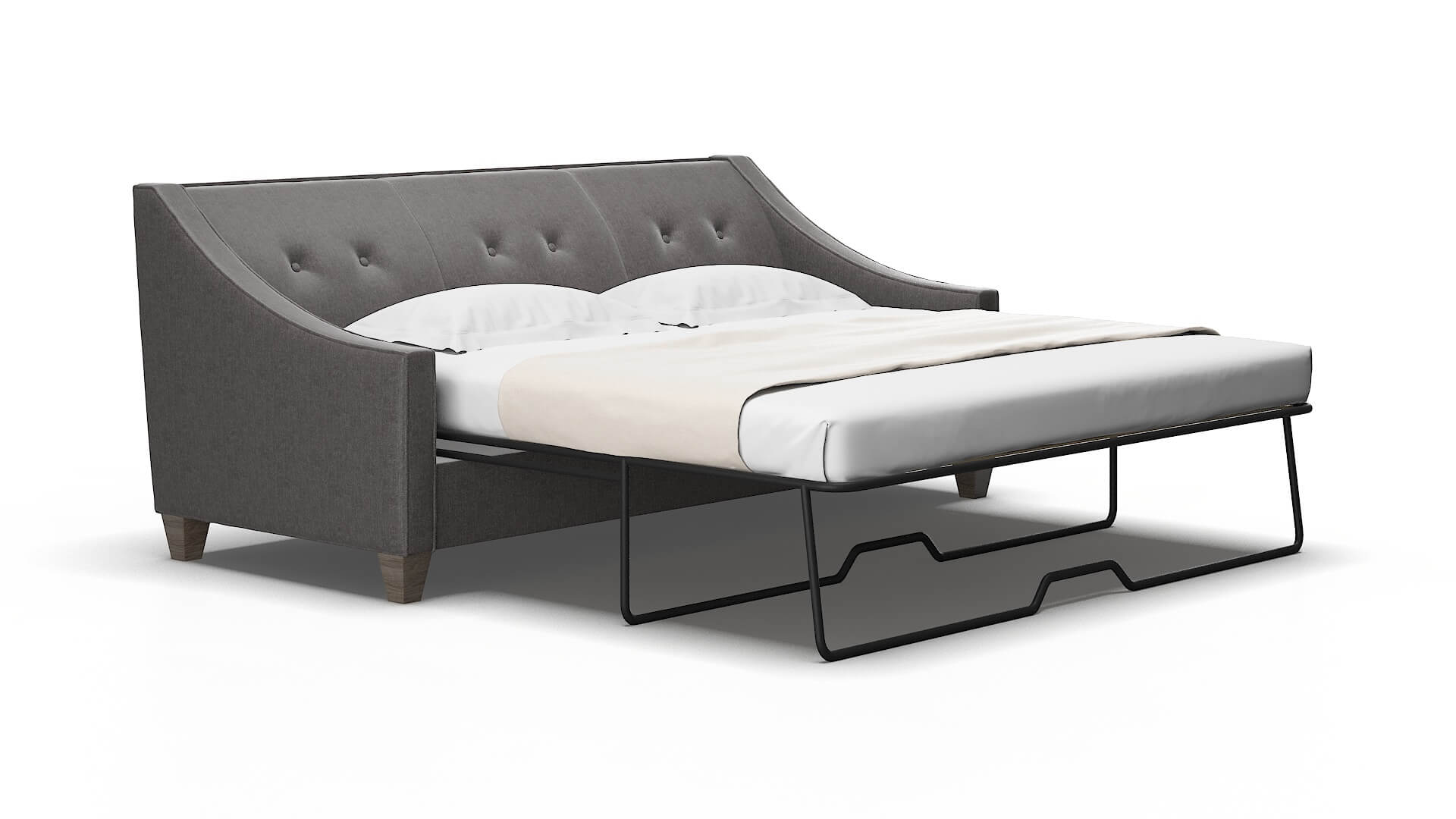 Berlin Sasha grey Sofa sleeper Espresso Legs  2