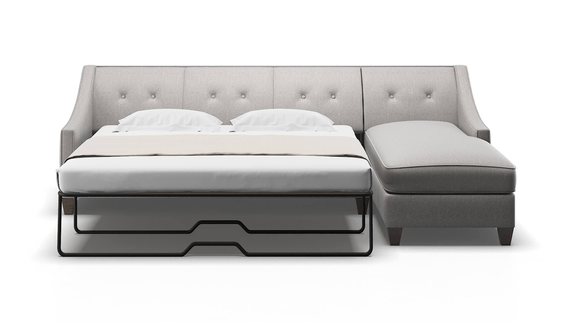 Berlin Sasha Silver Panel Sleeper Espresso legs 1