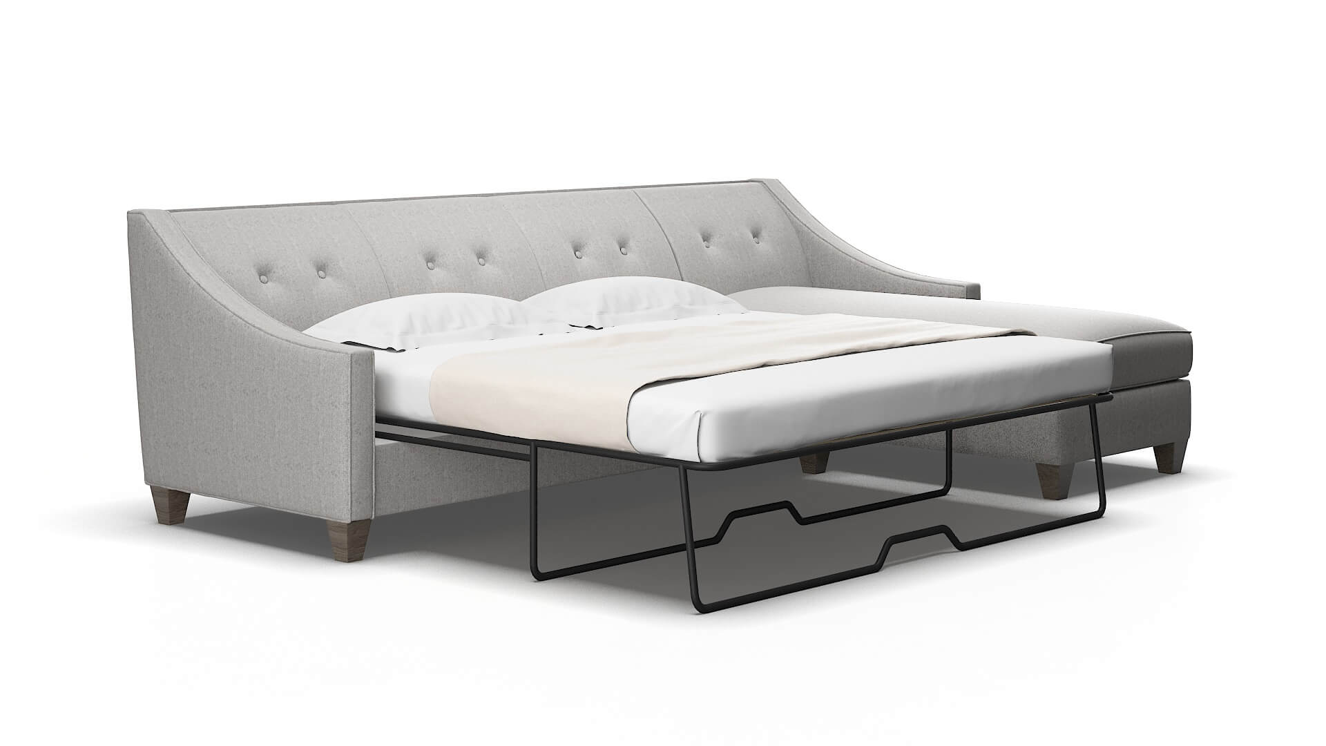 Berlin Sasha silver Panel sleeper Espresso Legs  2