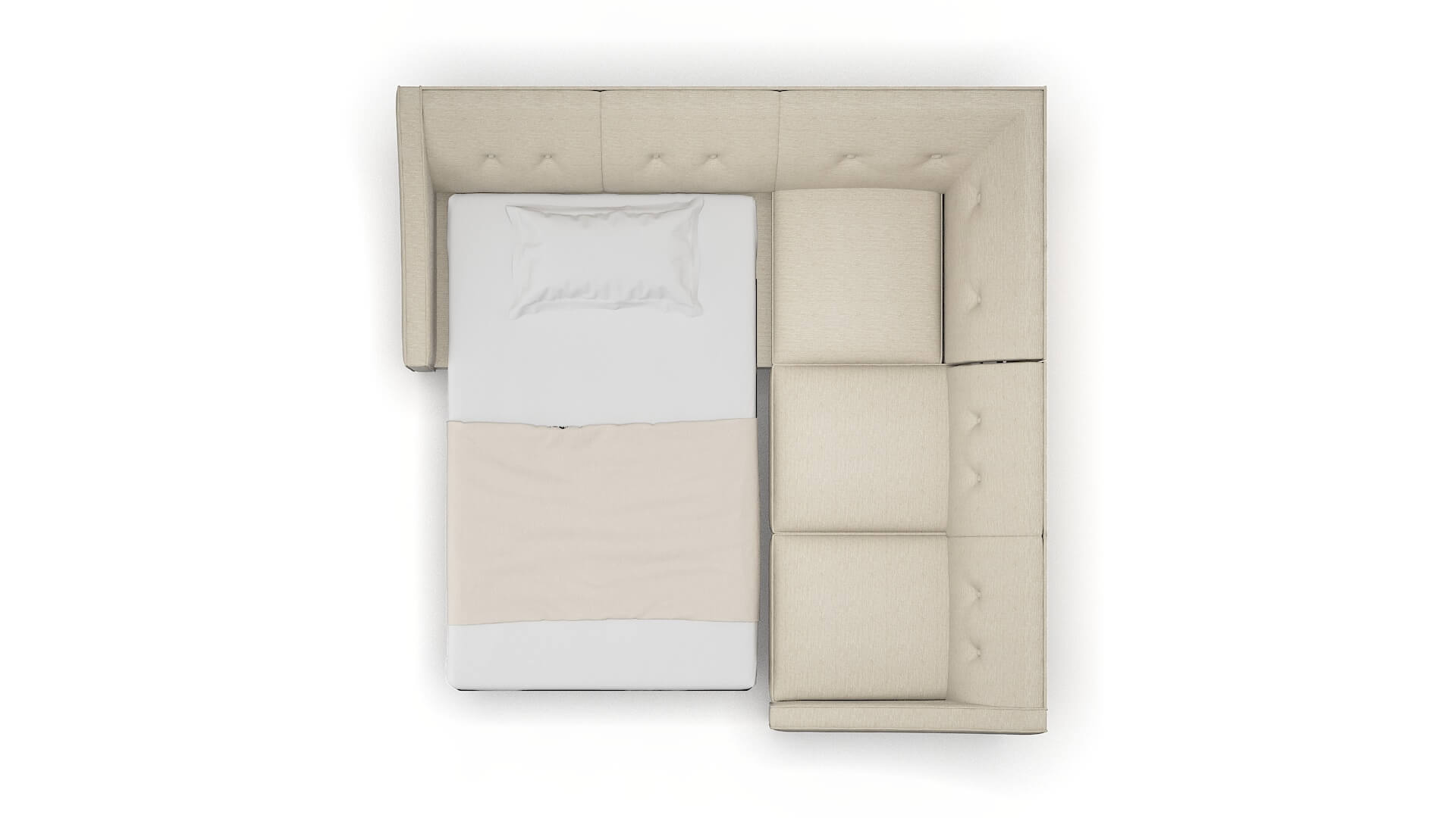 Berlin Sosoftness 72 Sectional Sleeper Espresso legs 3