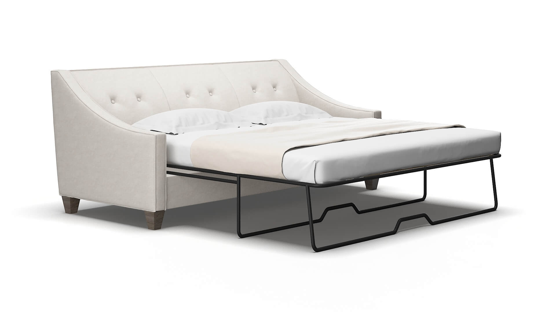 Berlin Suave dove Sofa sleeper Espresso Legs  2