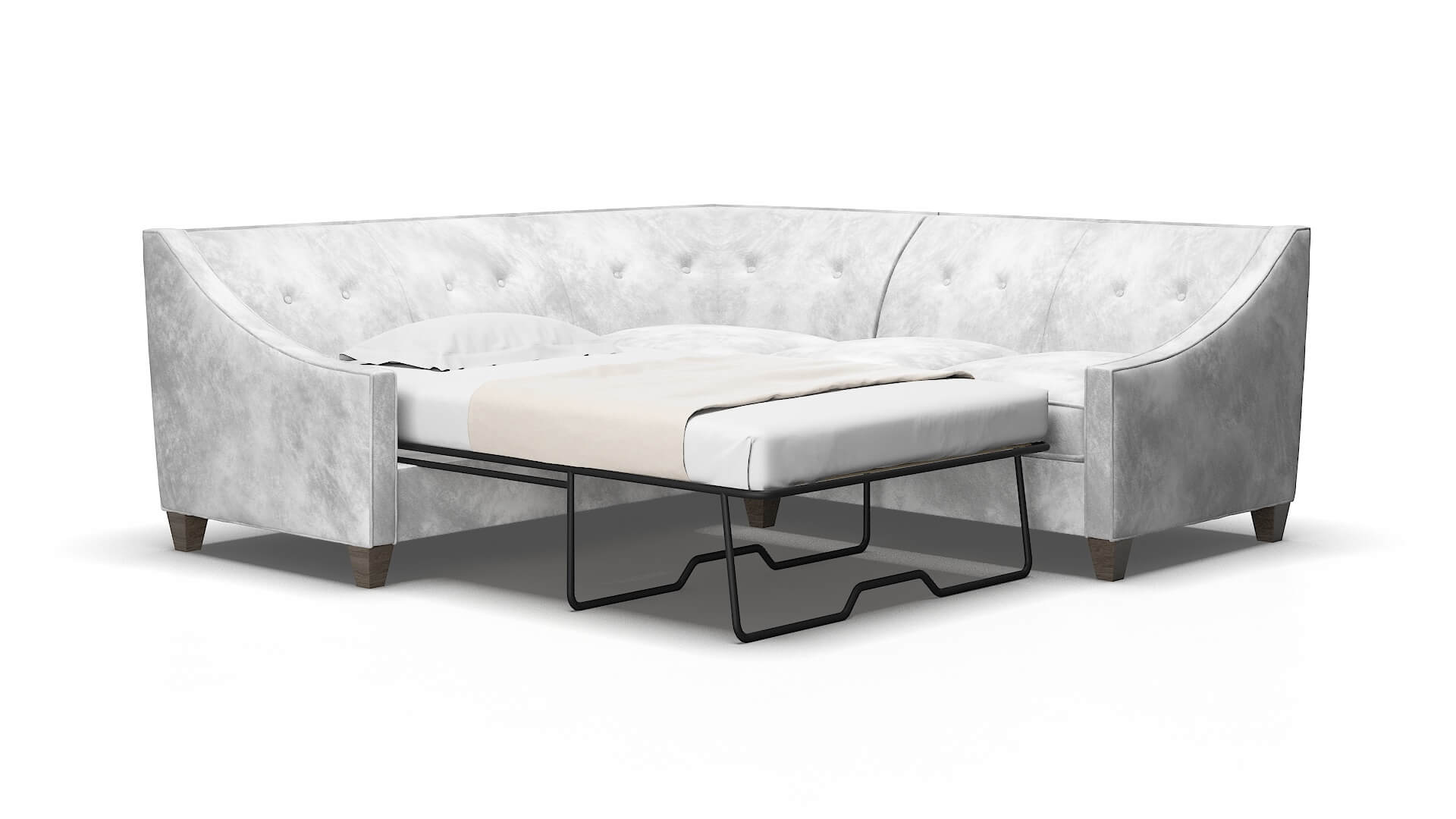 Berlin Terrain Pearl Sectional Sleeper Espresso legs 2