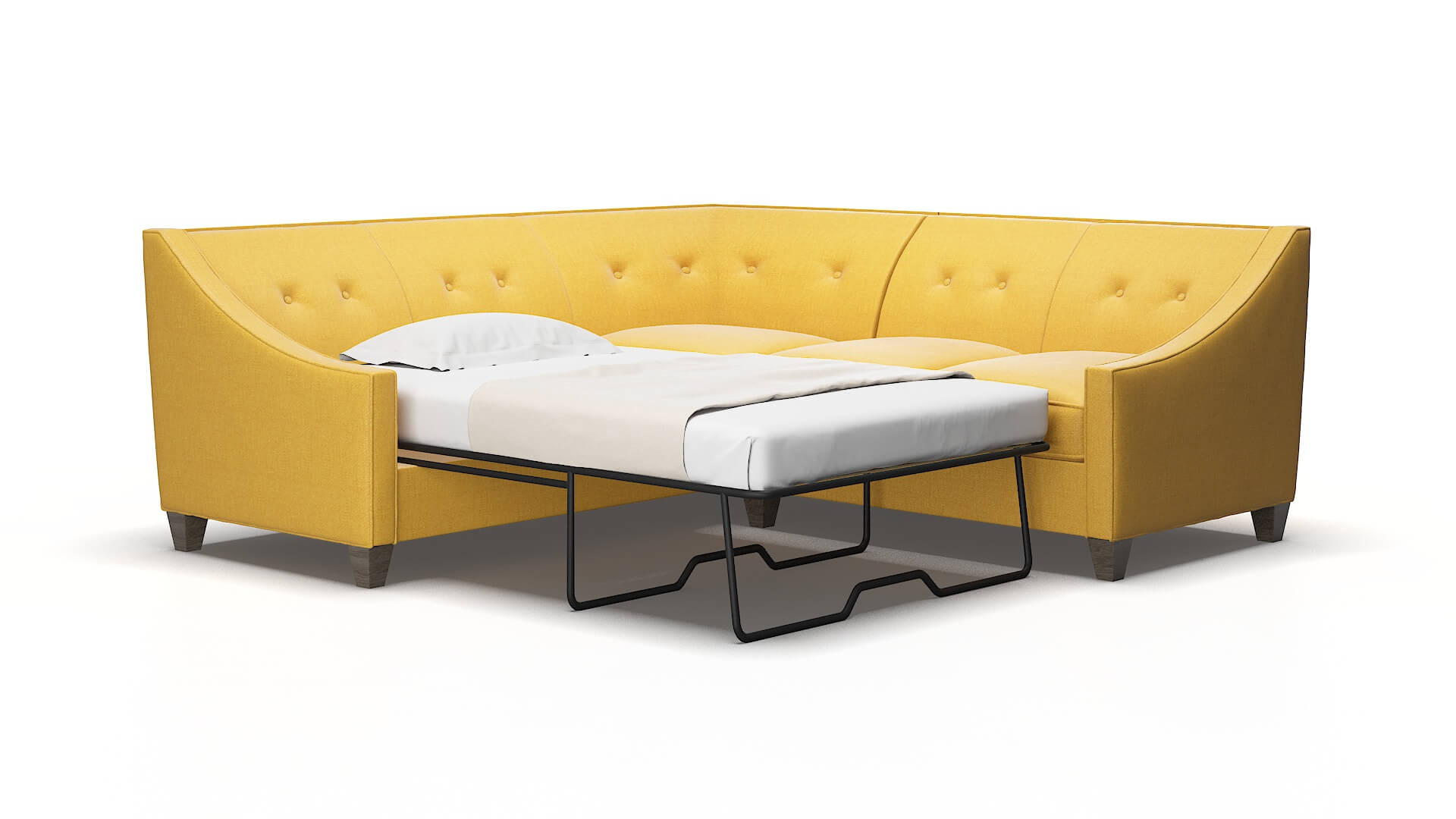Berlin Tess turmeric Sectional sleeper Espresso Legs  2