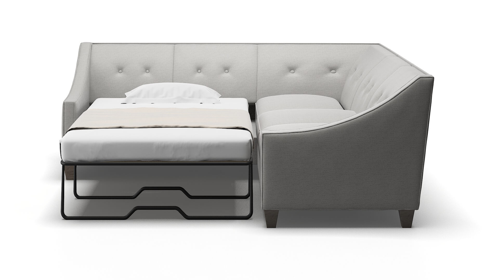 Berlin Urban_d Pepper Sectional Sleeper Espresso legs 1