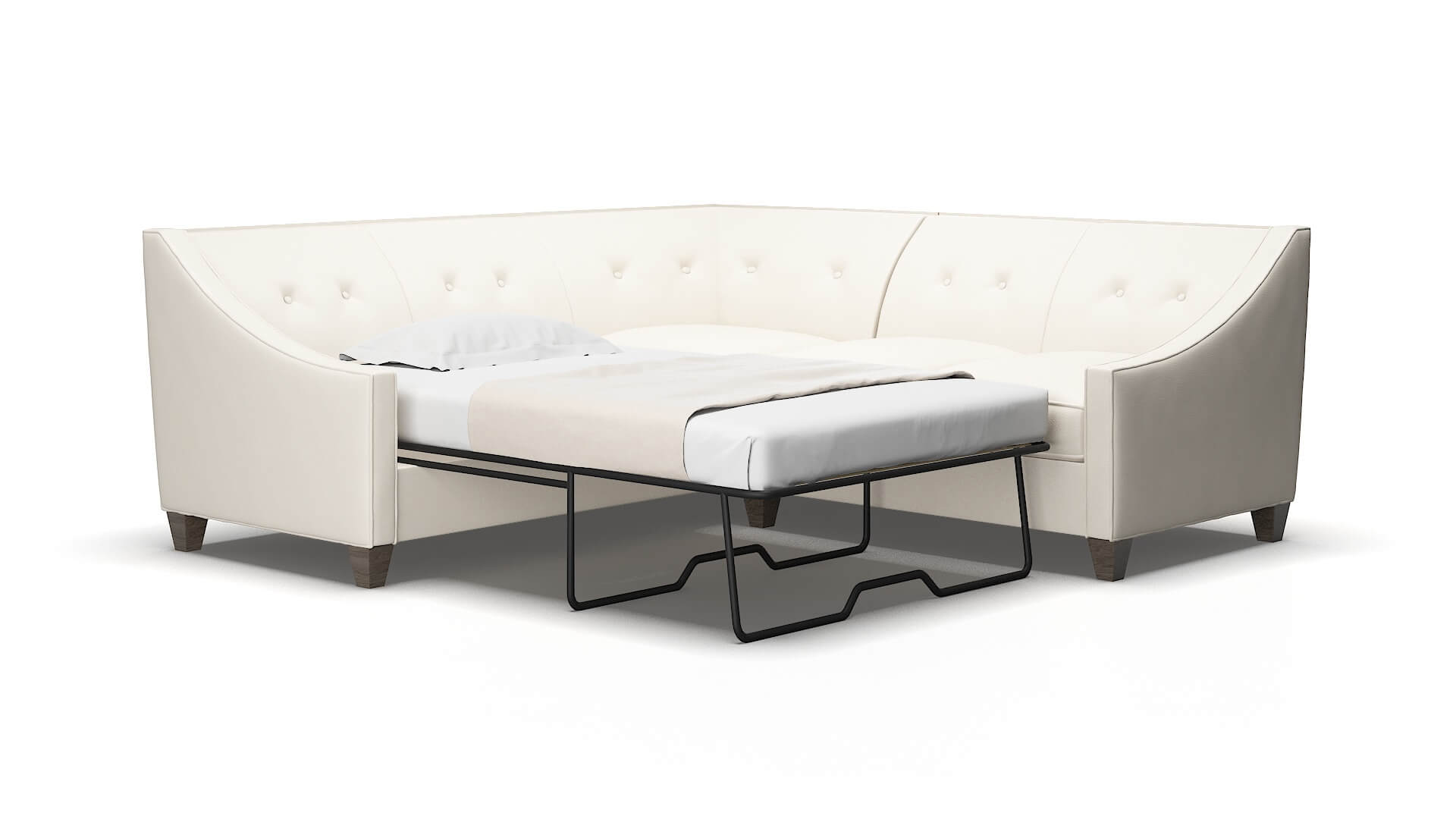 Berlin Urban_d snow Sectional sleeper Espresso Legs  2