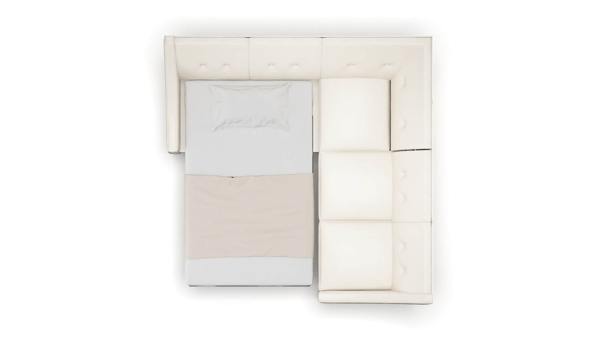 Berlin Urban_d Snow Sectional Sleeper Espresso legs 3